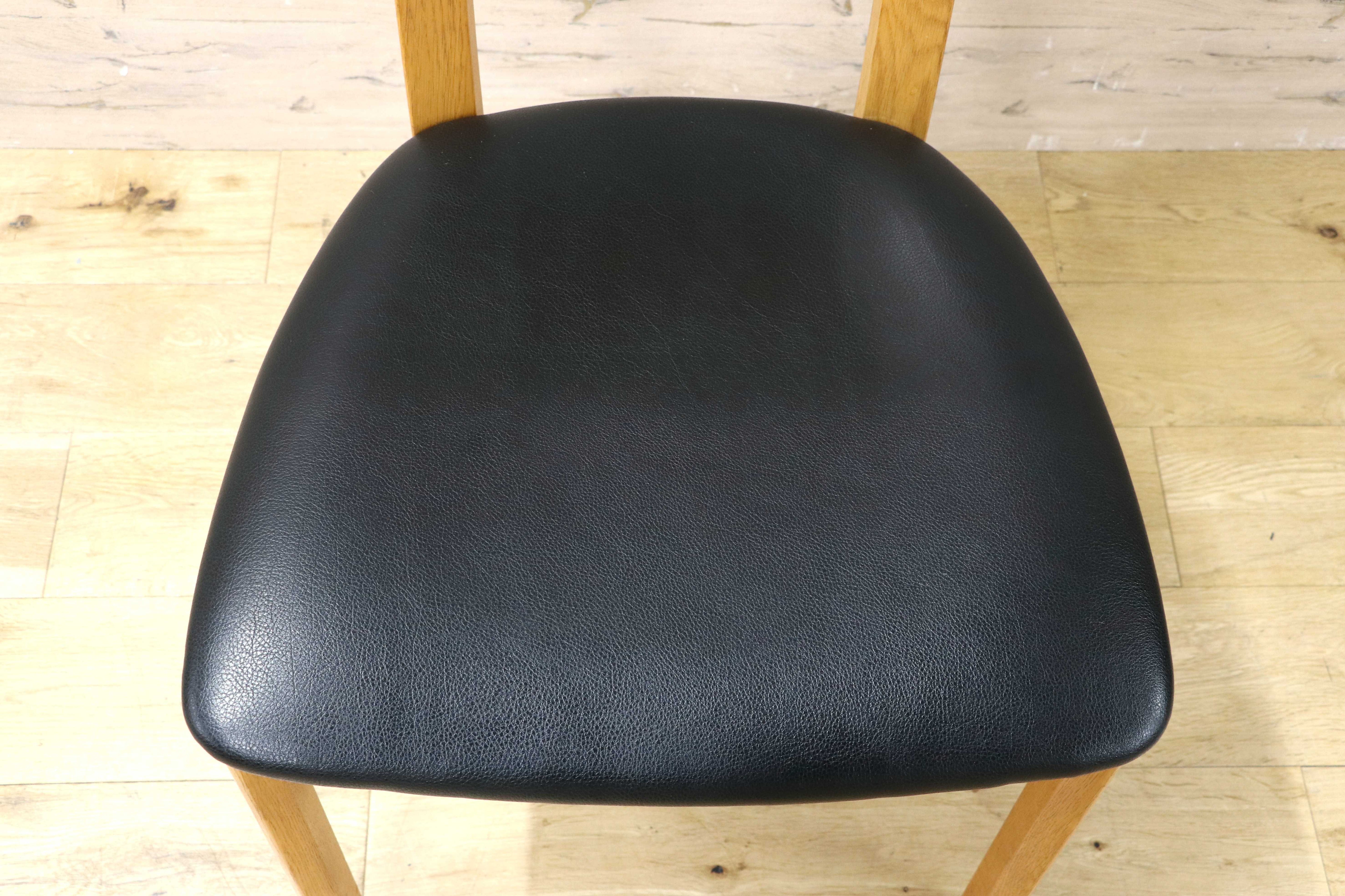 GMIK825A○シラカワ / shirakawa RAPT ラプト ダイニングチェア 木製 食卓椅子 イス 飛騨家具 和モダン シンプル 合皮 楢材 ブラック