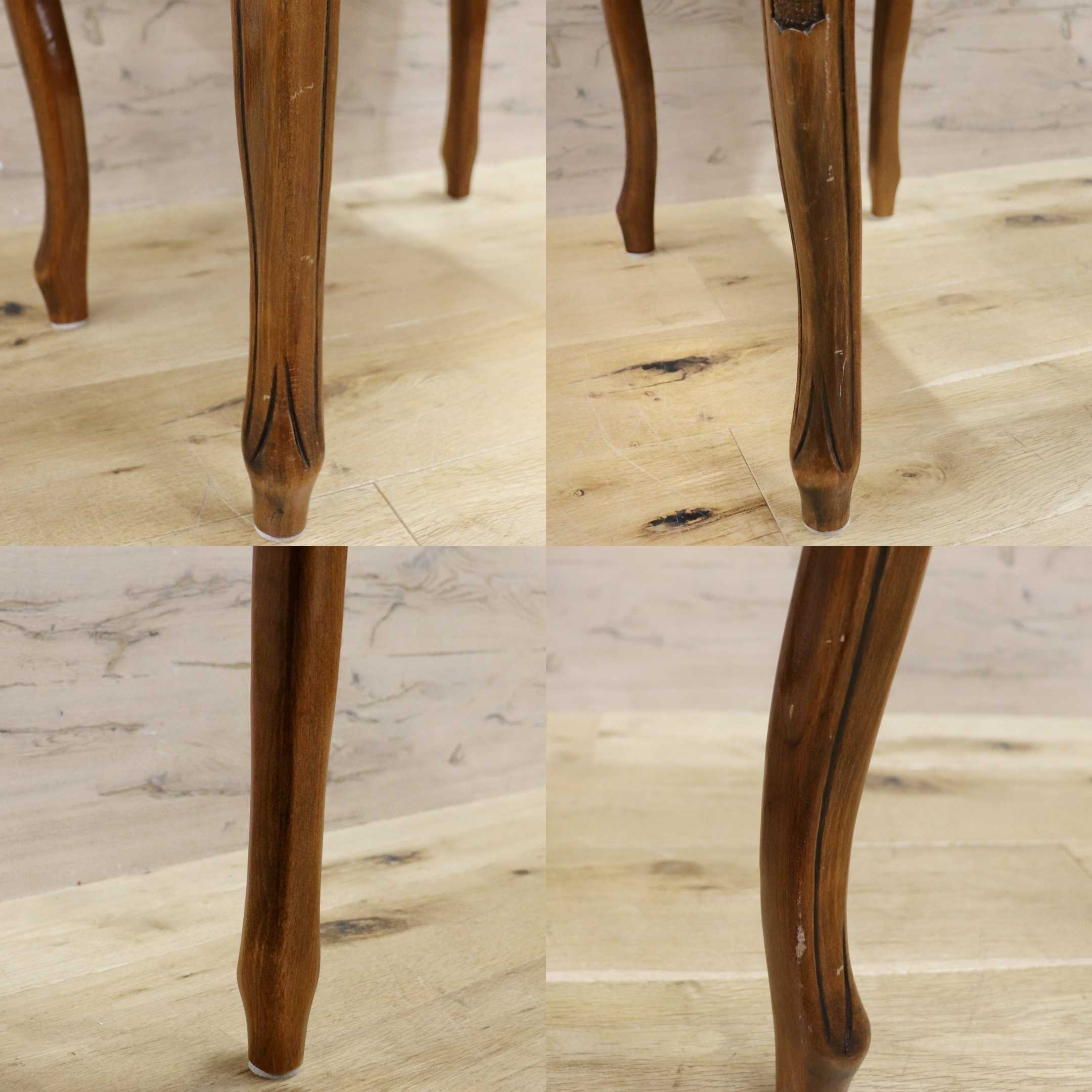 GMGT205A○イタリア製 スツール オットマン ラウンジチェア ベロア グリーン 猫脚 彫刻 ヨーロッパ家具