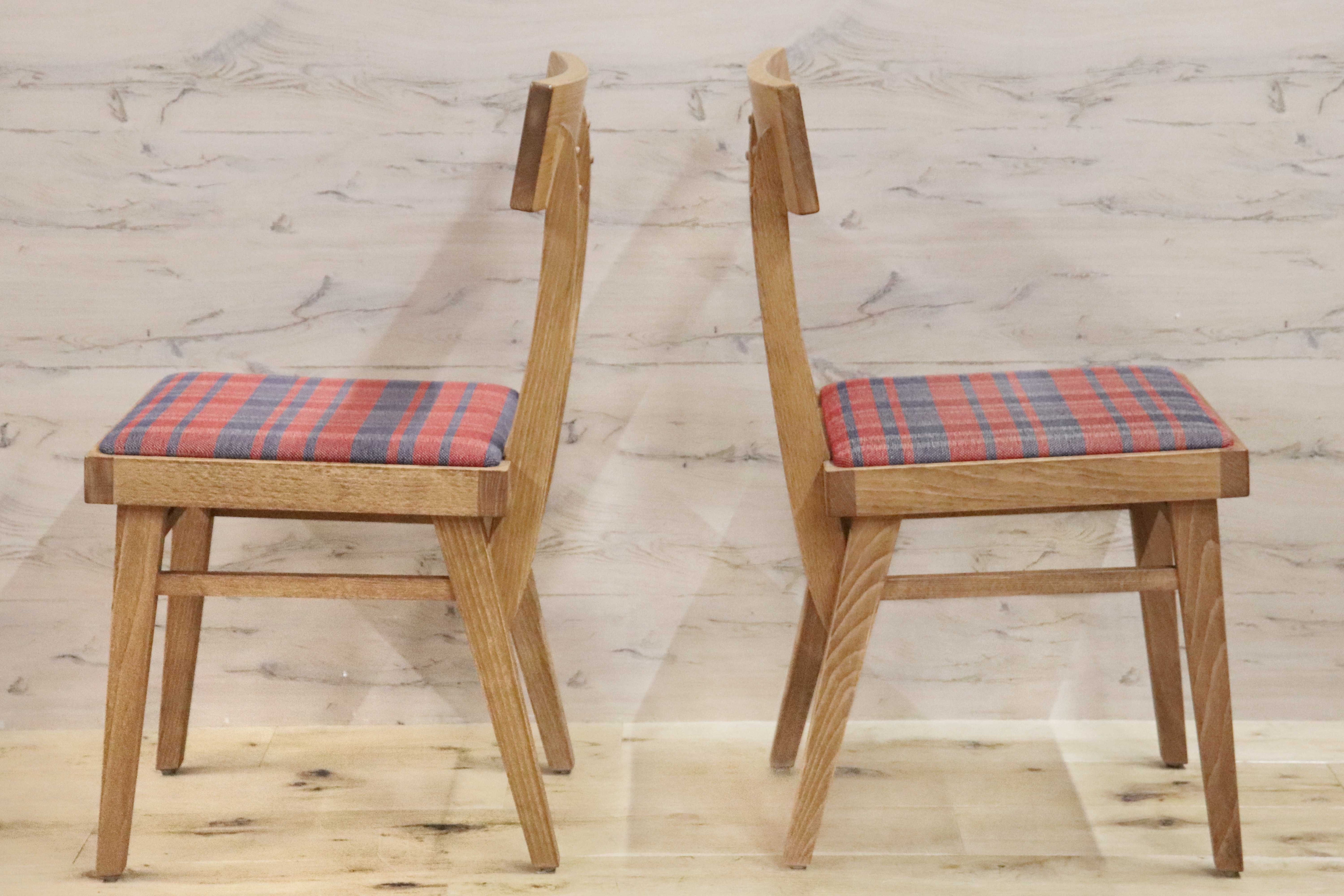 GMGH426A○Calore / カロレ 出雲 ダイニングチェア 椅子 2脚セット ファブリック マドラスチェック