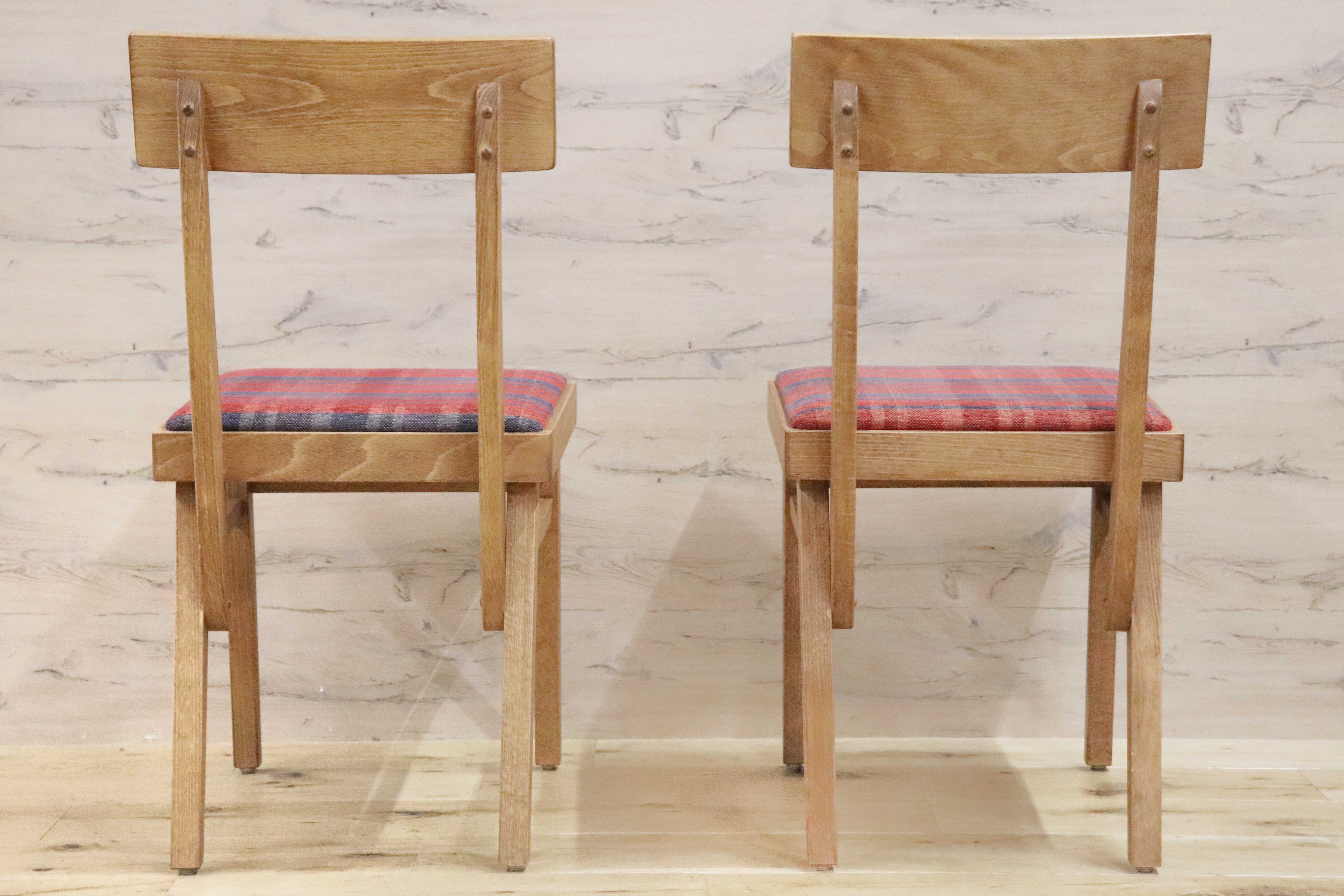 GMGH426A○Calore / カロレ 出雲 ダイニングチェア 椅子 2脚セット ファブリック マドラスチェック