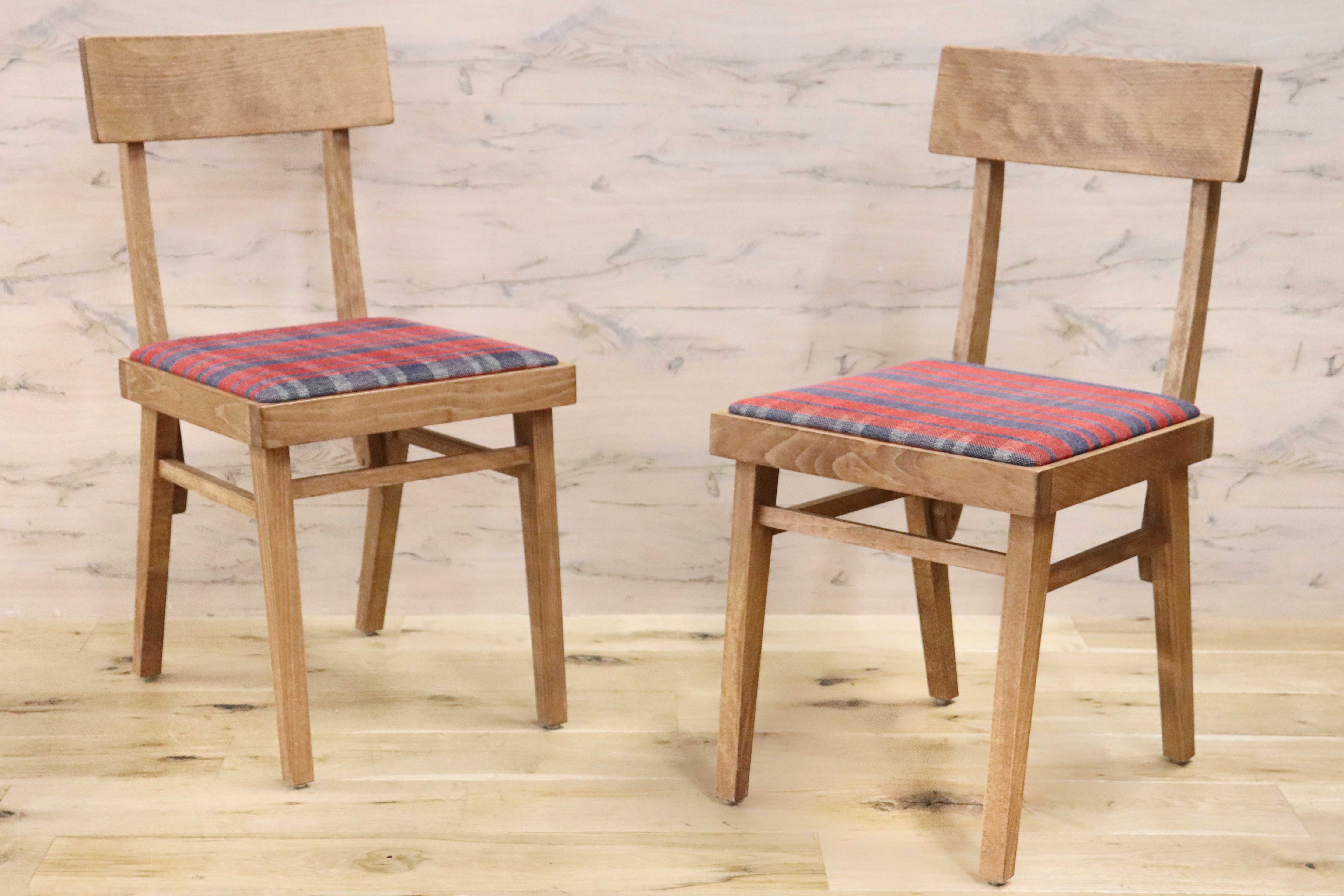 GMGH426C○Calore / カロレ 出雲 ダイニングチェア 椅子 2脚セット ファブリック マドラスチェック