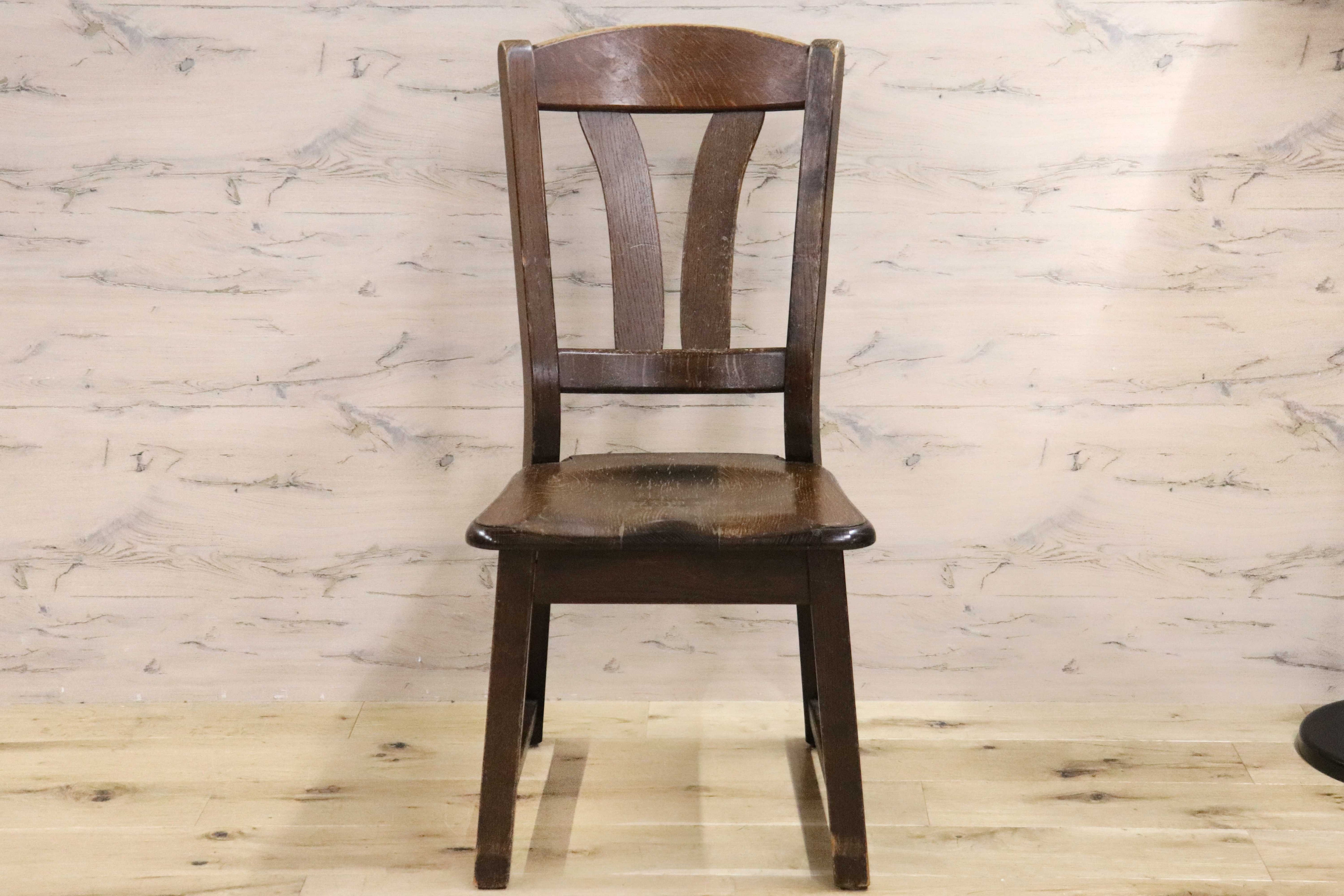 GMGH454A○オランダ製 ダッチカントリー ダイニングチェア 椅子 店舗什器 オーク無垢材 カントリー ヴィンテージ