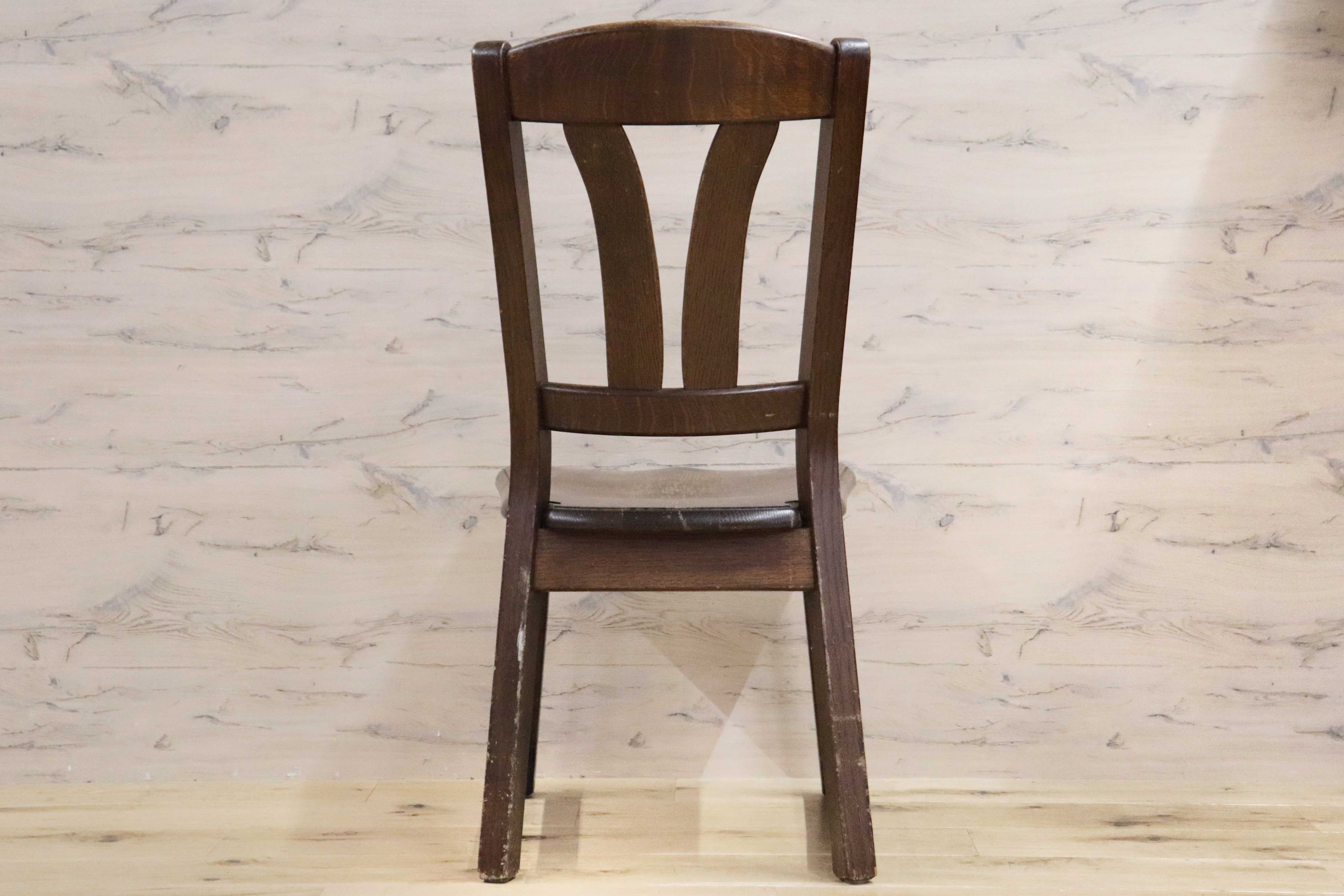 GMGH454A○オランダ製 ダッチカントリー ダイニングチェア 椅子 店舗什器 オーク無垢材 カントリー ヴィンテージ