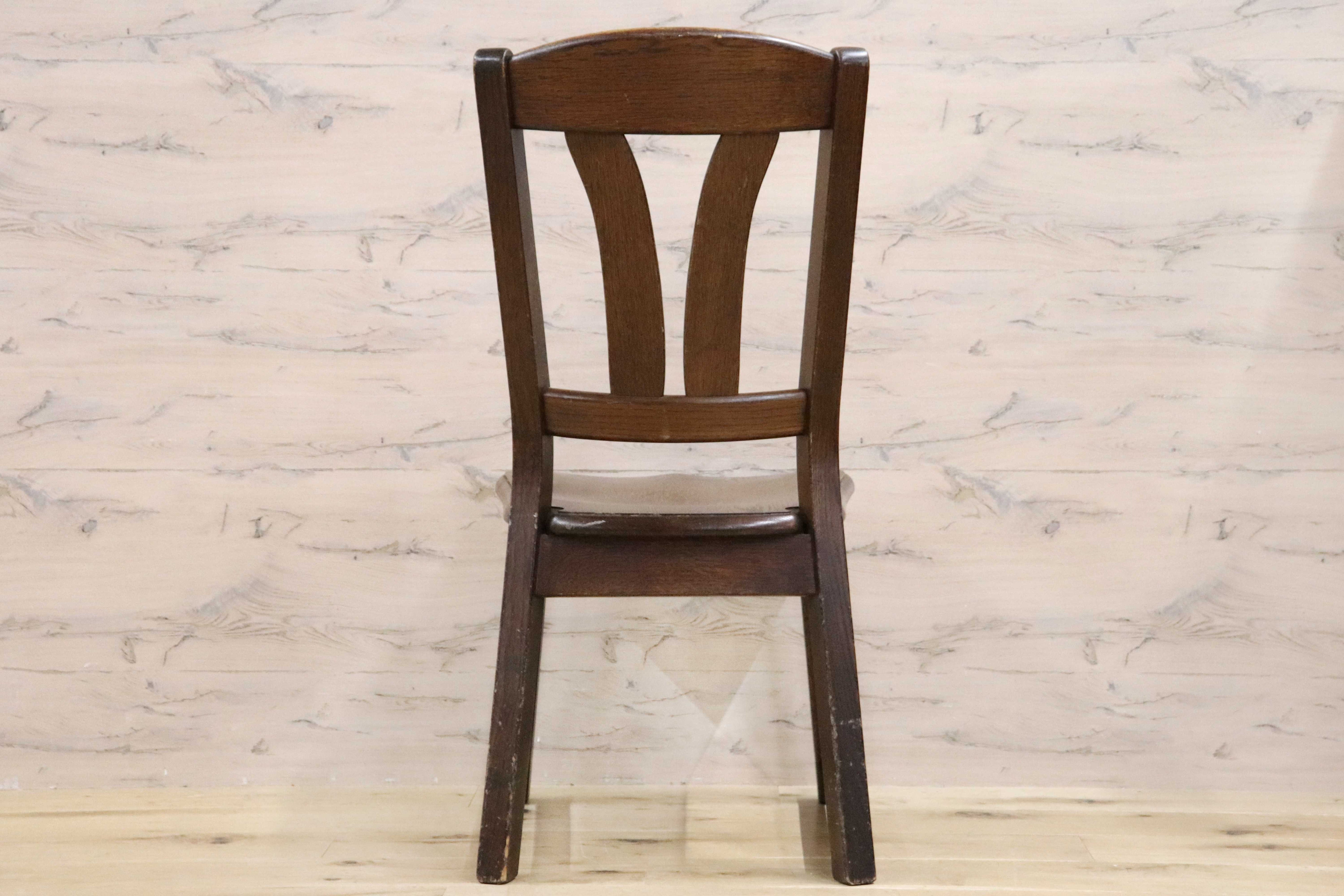 GMGH454B○オランダ製 ダッチカントリー ダイニングチェア 椅子 店舗什器 オーク無垢材 カントリー ヴィンテージ