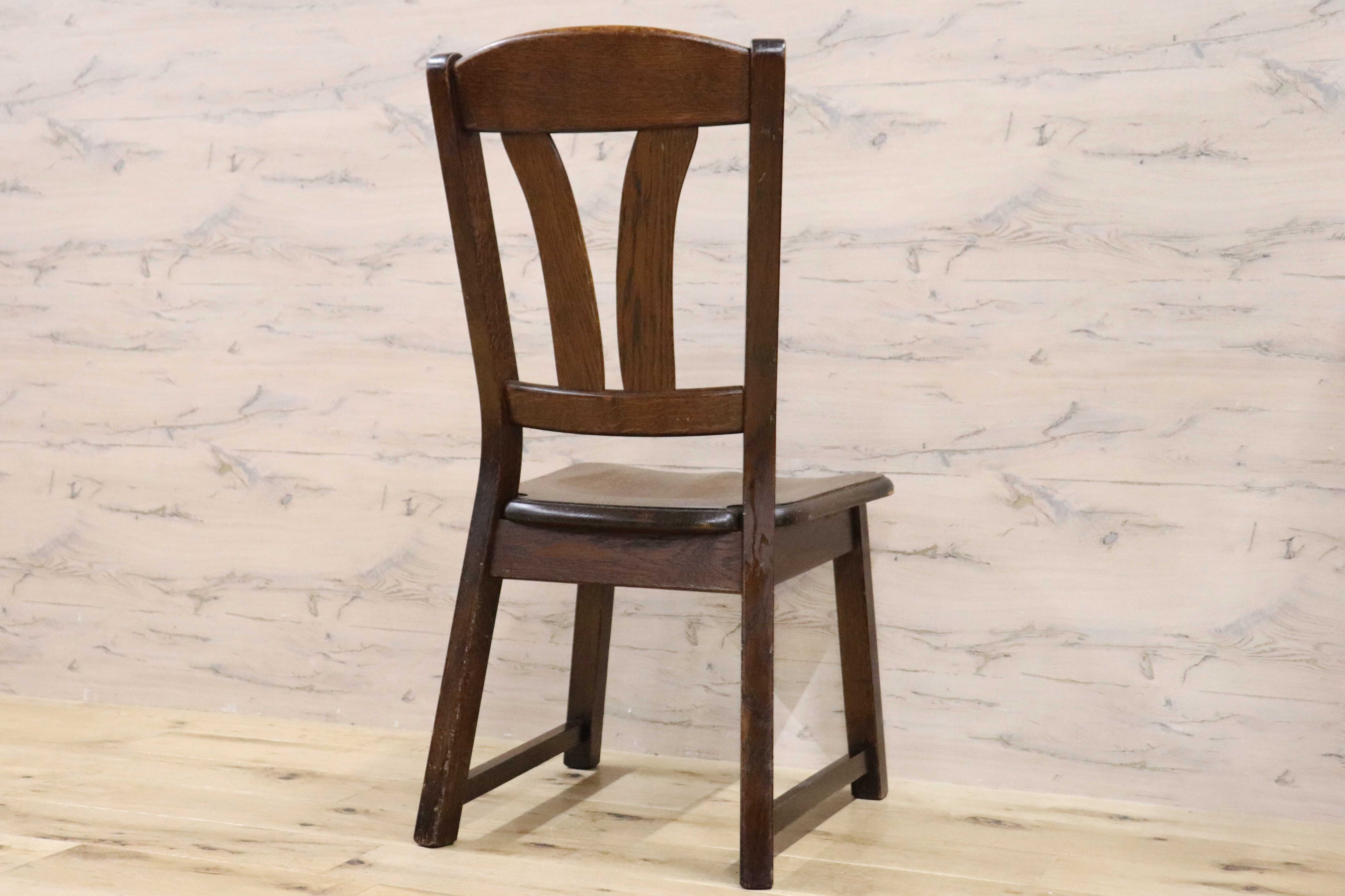 GMGH454C○オランダ製 ダッチカントリー ダイニングチェア 椅子 店舗什器 オーク無垢材 カントリー ヴィンテージ