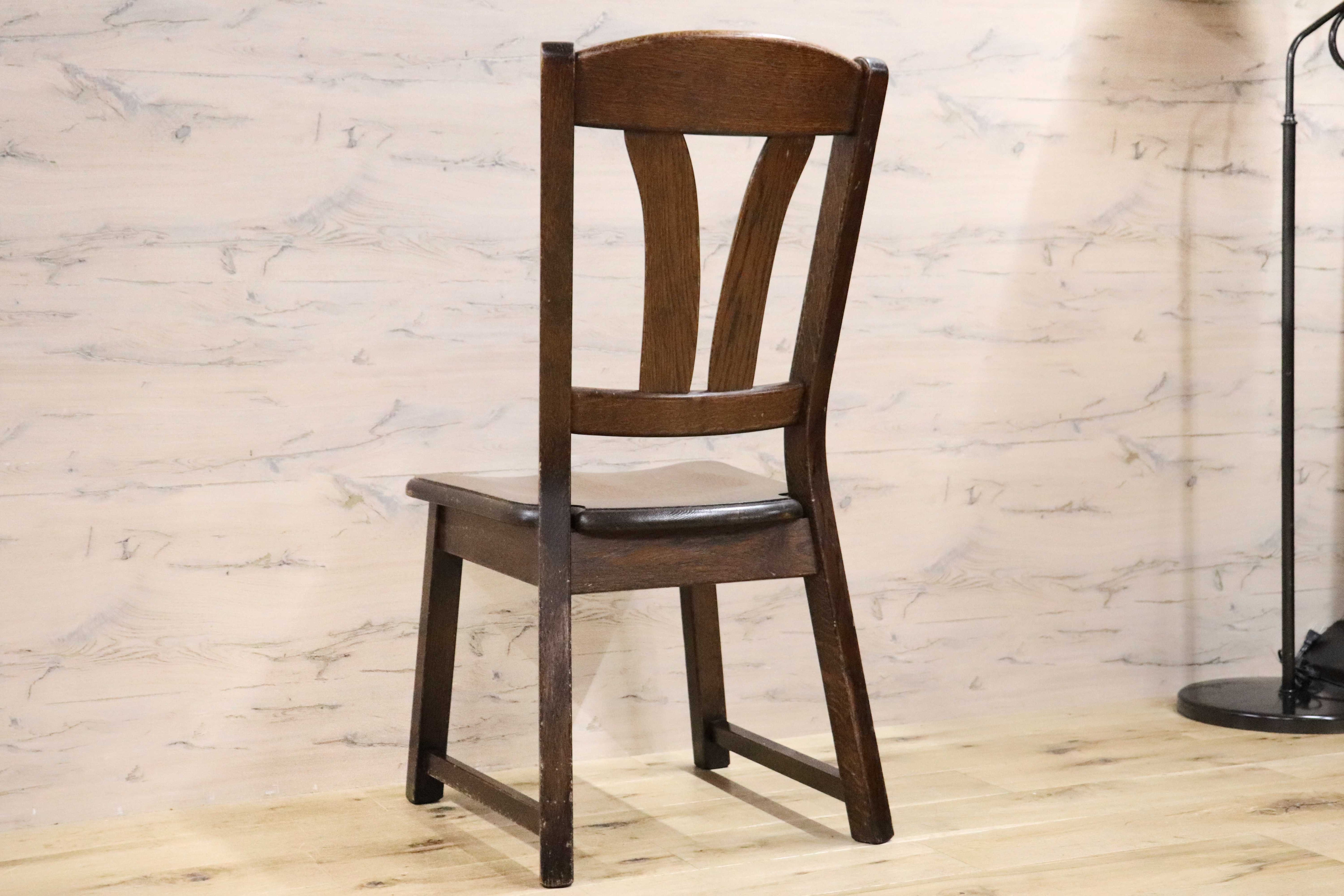 GMGH454C○オランダ製 ダッチカントリー ダイニングチェア 椅子 店舗什器 オーク無垢材 カントリー ヴィンテージ