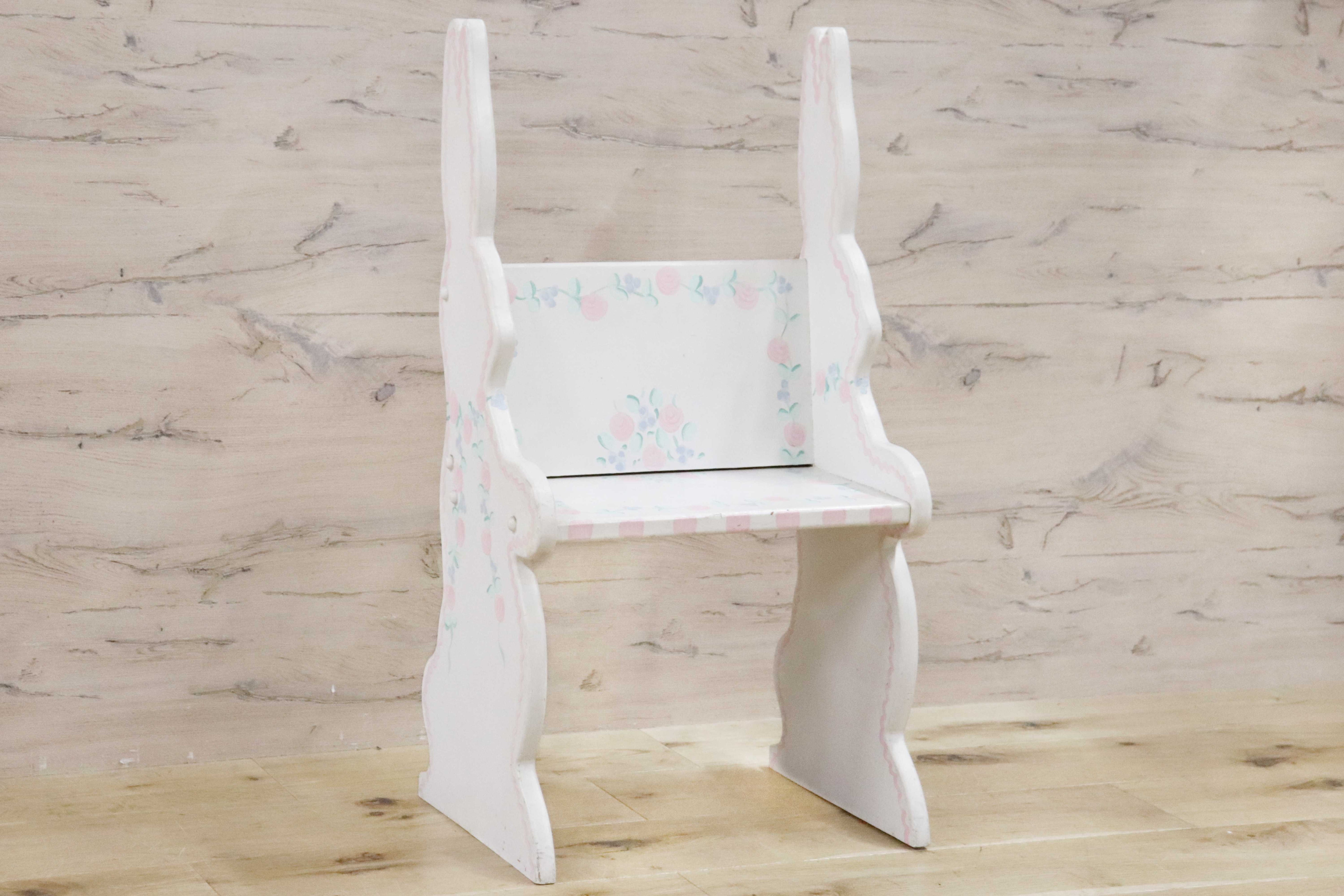 GMGH413○飾り棚 本棚 ベビー家具 キッズ バラ柄 うさぎ カントリー メルヘン 輸入雑貨 オブジェ アメリカ製