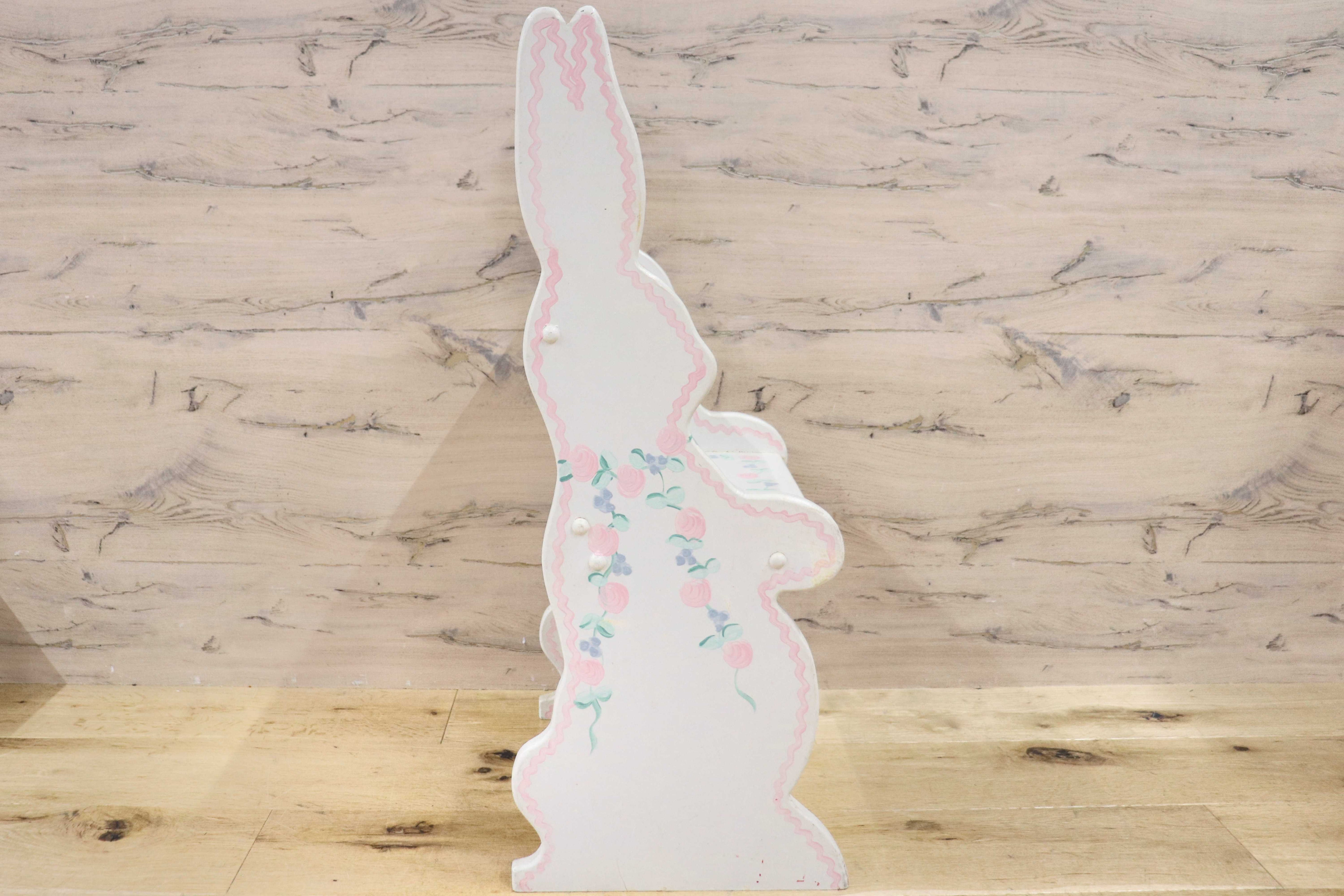 GMGH413○飾り棚 本棚 ベビー家具 キッズ バラ柄 うさぎ カントリー メルヘン 輸入雑貨 オブジェ アメリカ製