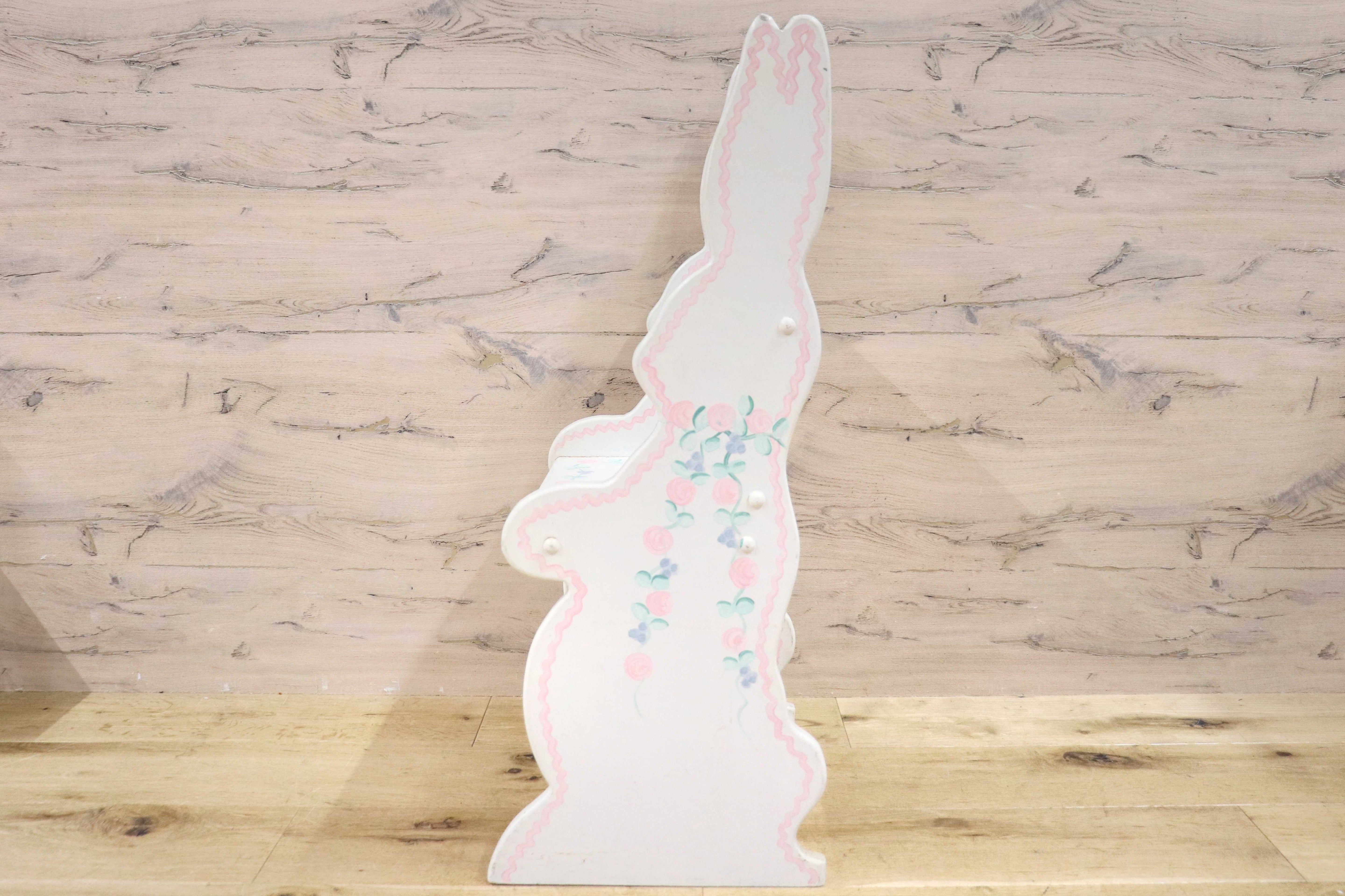 GMGH413○飾り棚 本棚 ベビー家具 キッズ バラ柄 うさぎ カントリー メルヘン 輸入雑貨 オブジェ アメリカ製