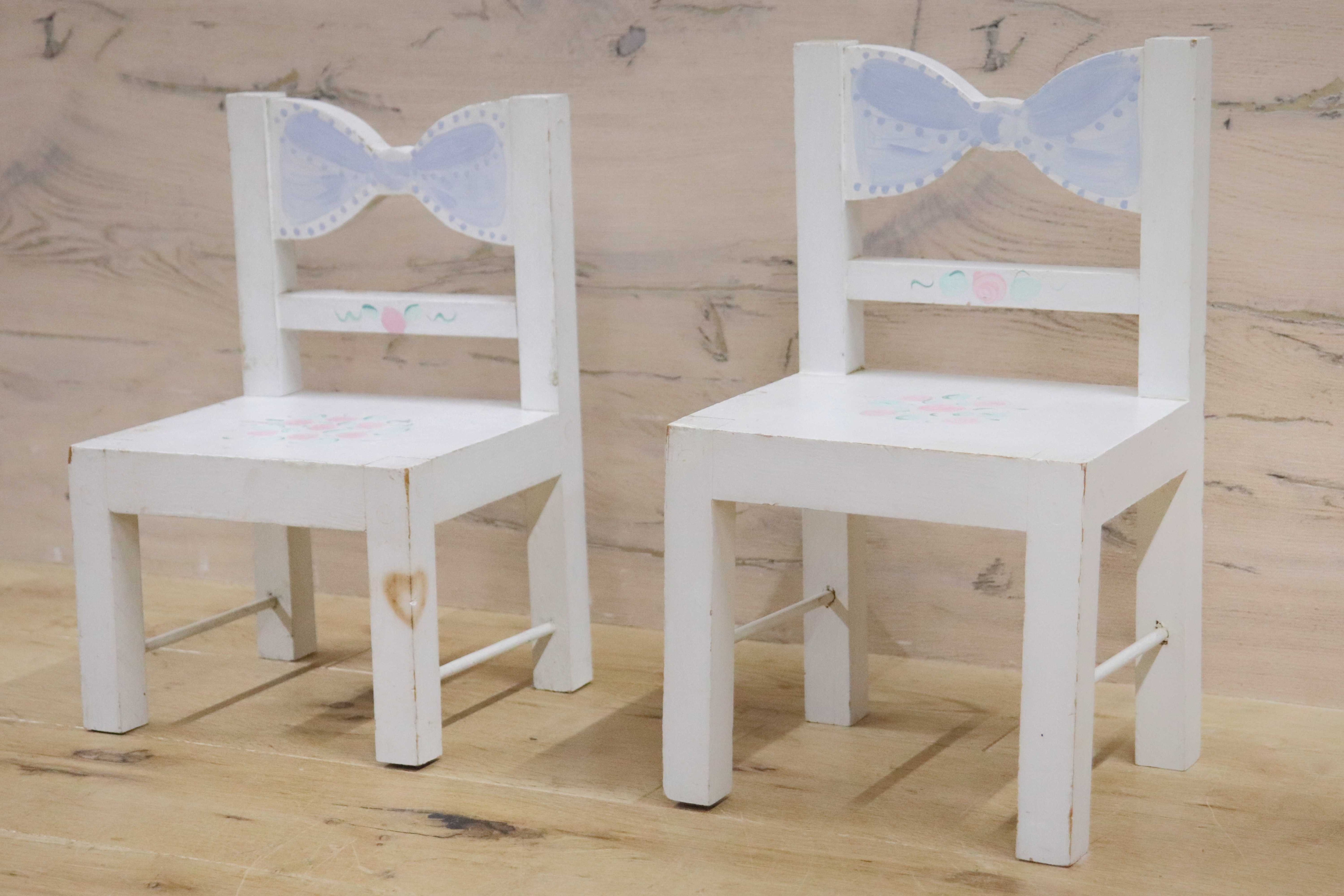 GMGH413○飾り棚 お人形用椅子 ベビー家具 キッズ家具 バラ柄 リボン カントリー メルヘン 輸入雑貨 アメリカ製