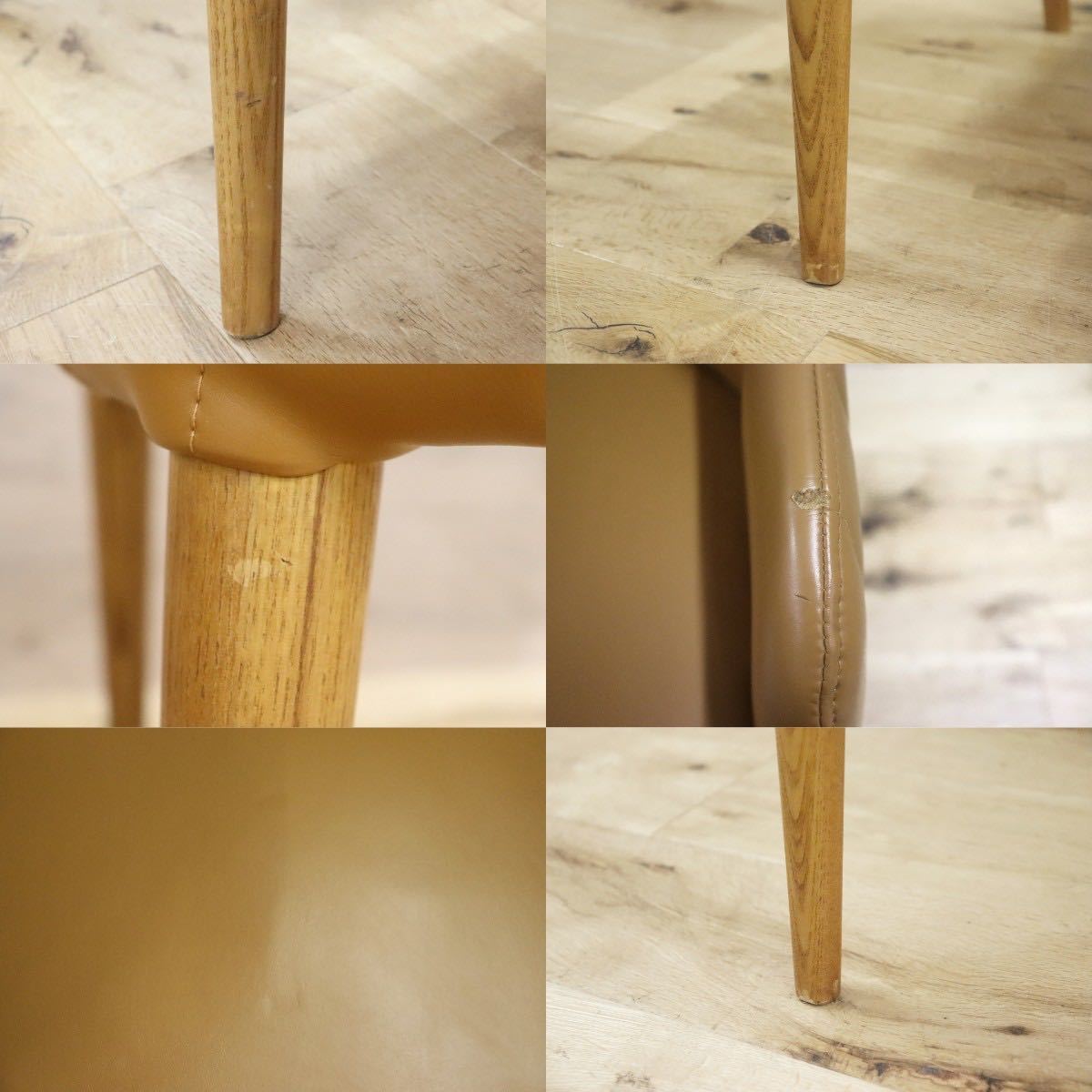 GMGT83B○東京インテリア ダイニングチェア アームチェア 椅子 2脚セット 合皮 オーク材 スタイリッシュ モダン