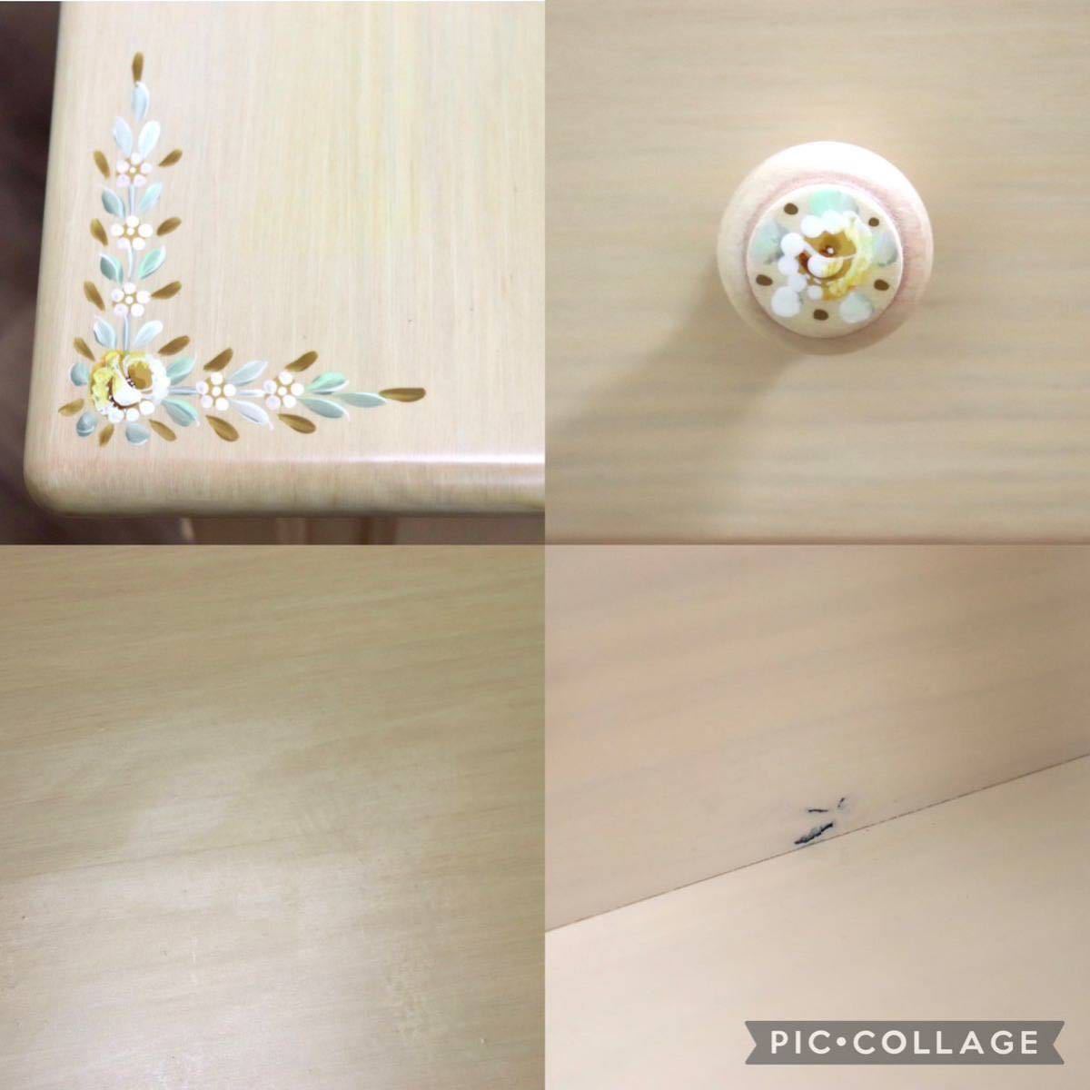 GMGN284B○スペイン製 シャビーシック 片袖デスク 学習机 勉強机 店舗什器 飾り台 机 収納家具 クラシック オーク調 アンティーク調 展示品
