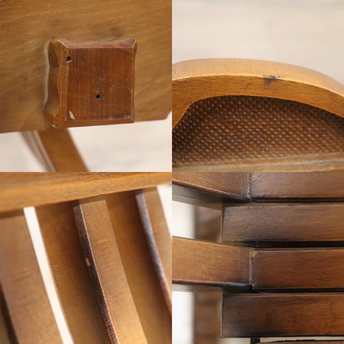 GMGN144○イタリア製 サヴォナローラチェア 飾り椅子 ラウンジチェア 折りたたみ椅子 椅子 木製 彫刻 ヨーロッパ家具