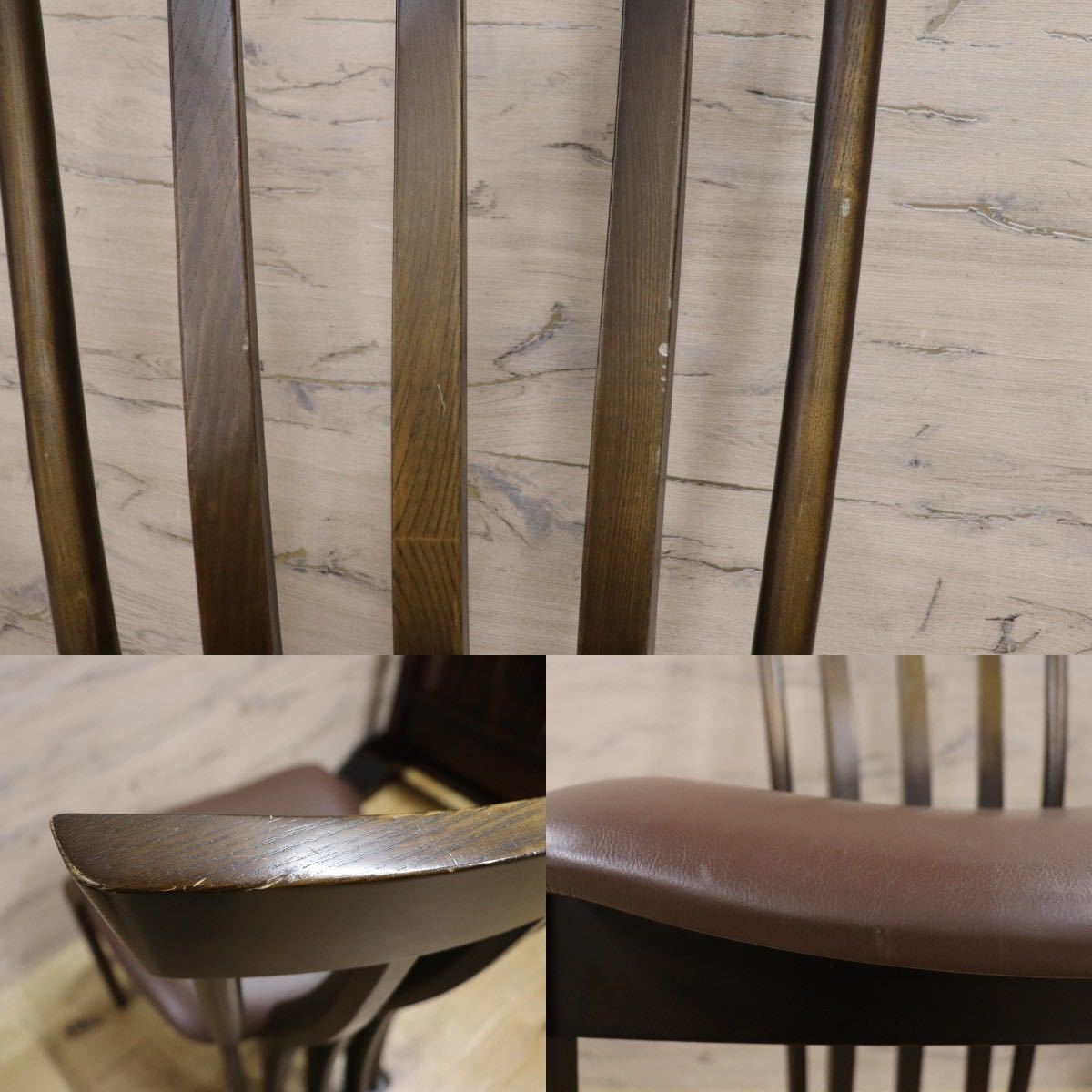 GMGS217C○和モダン ダイニングチェア 椅子 2脚セット 合皮 ソフトレザー 検)シラカワ 飛騨家具