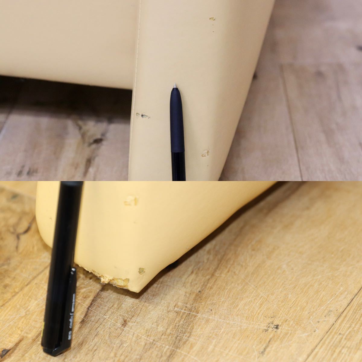 GMGH184○MARUICHI / マルイチセーリング マンスリー 3人掛けソファ トリプルソファ イエロー リクライニングソファ 合皮 定価24万