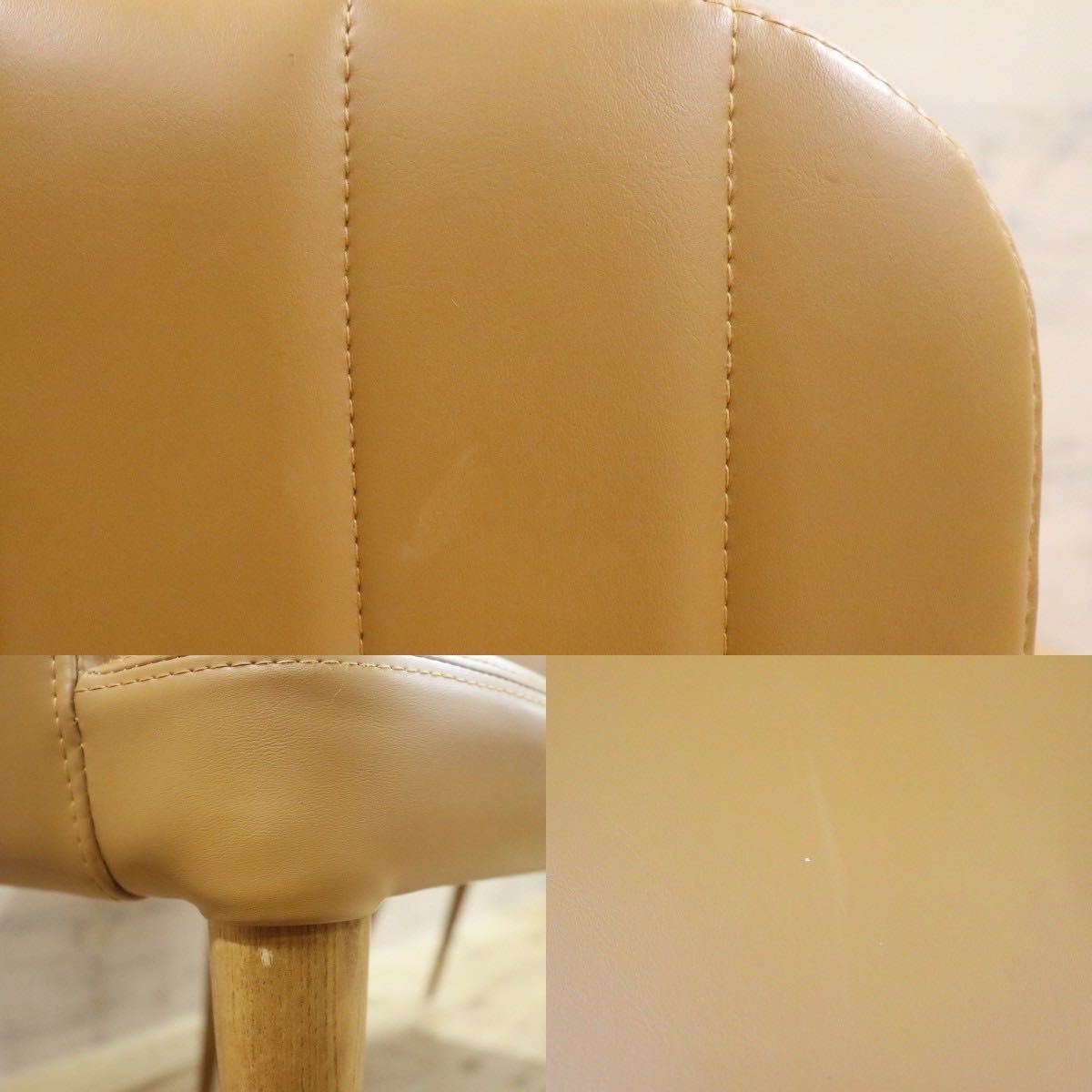 GMGT83A○東京インテリア ダイニングチェア アームチェア 椅子 2脚セット 合皮 オーク材 スタイリッシュ モダン