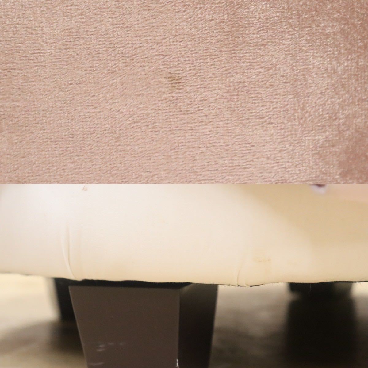 GMGT95D○kino スツール ドレッサーチェア ラウンジチェア 椅子 ファブリック ベロア クラシカル 定価約5万