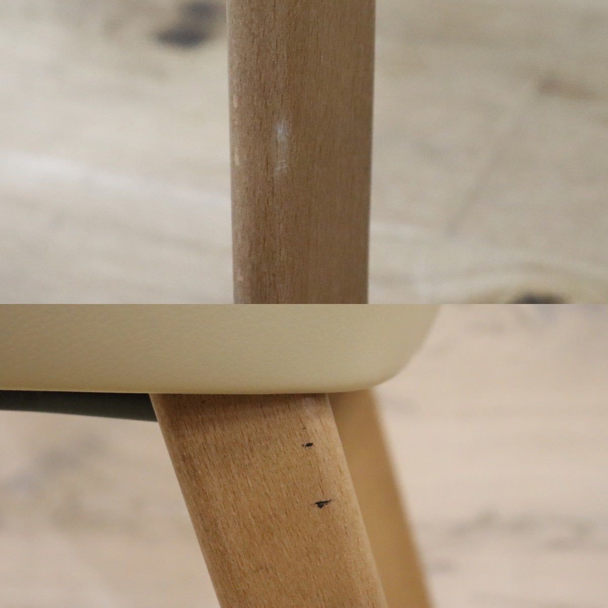 GMGN421B○Andreu World / アンドリュー・ワールド Brandy アームチェア 椅子 本革 レザー ベージュ モダン 定価約20万 展示品