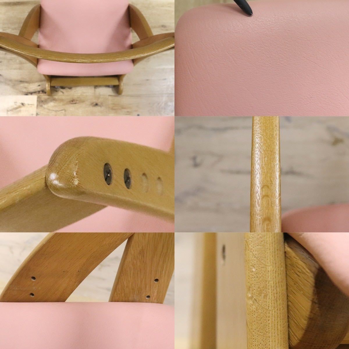 GMFN264A○浜本工芸 / HAMAMOTO キッズチェア デスクチェア 椅子 高さ調節機能 キャスター付 ピンク