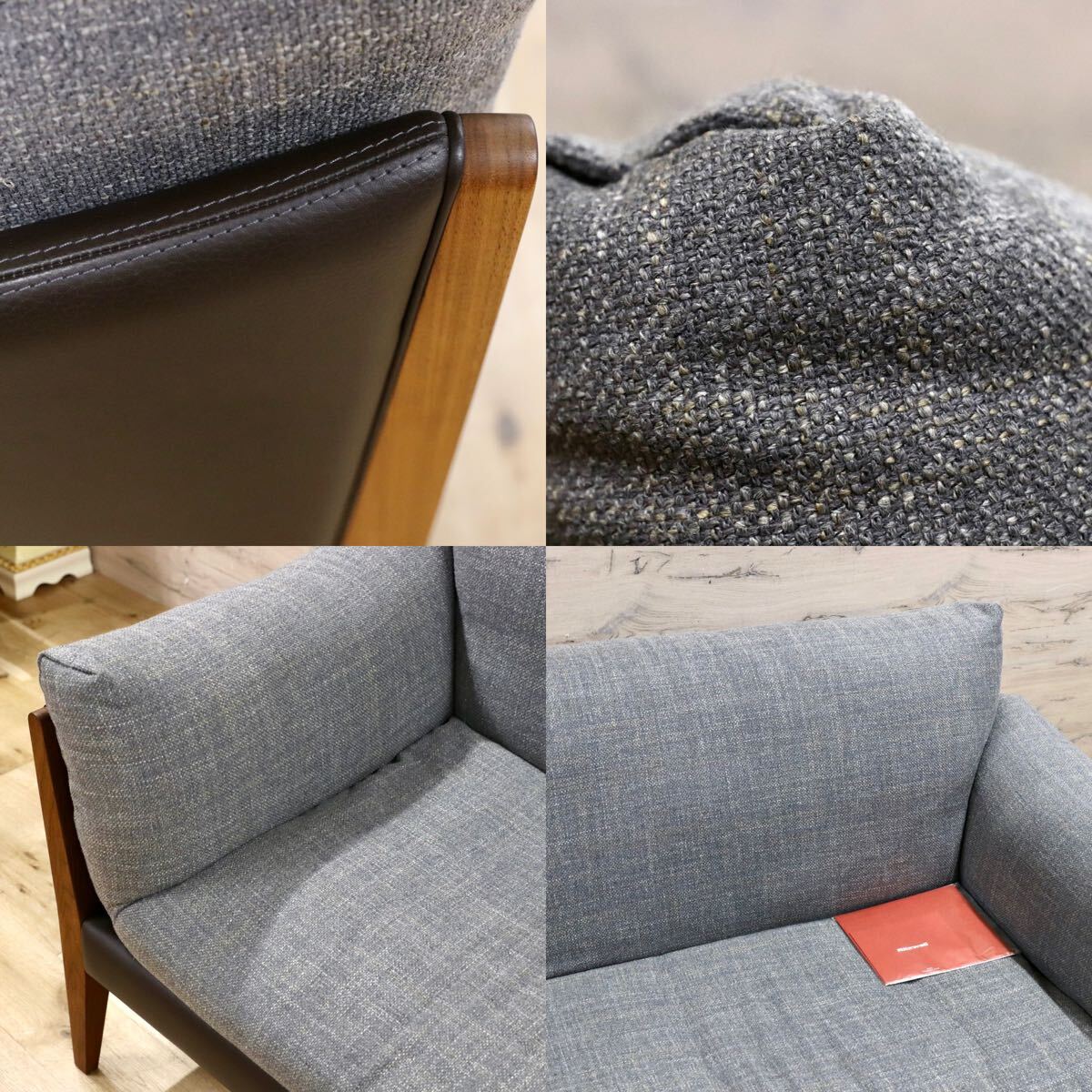 GMHN317○Ritzwell / リッツウェル DIANA ダイアナ 3人掛けソファ トリプルソファ ウォールナット 定価160〜172万 モデルハウス展示品