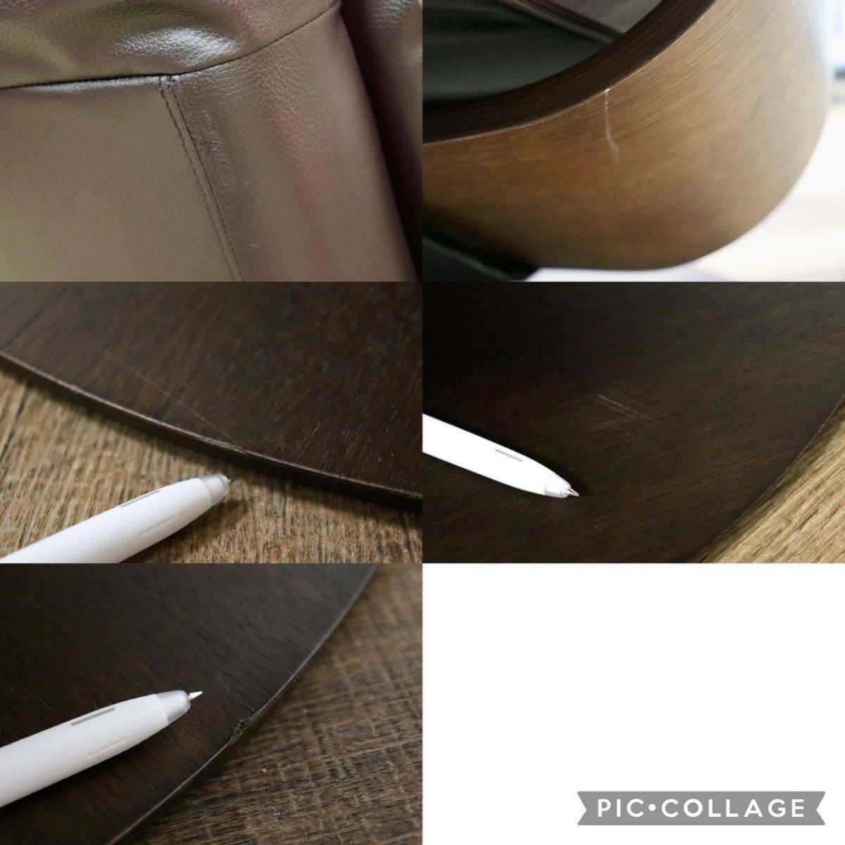 GMGK196○Chitano / チターノ THE FIRST ザファースト karimoku カリモク パーソナルチェア リクライニングチェア 本革 ブラウン 定価26万