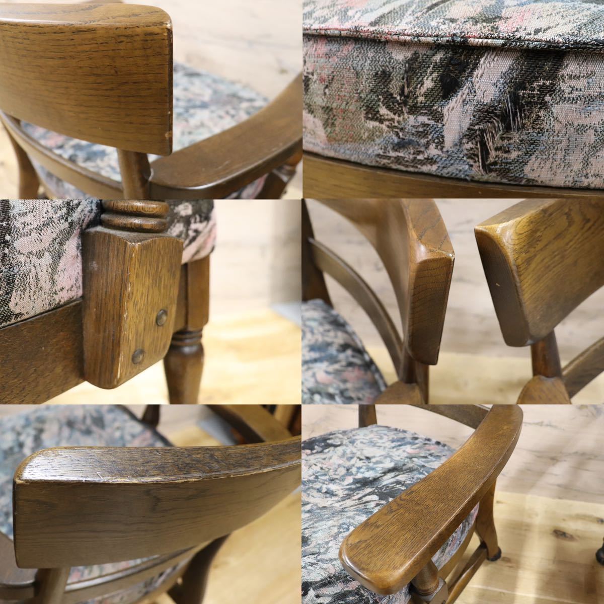 GMGS61A○柏木工 / KASHIWA ウィルダネス ダイニングチェア 椅子 飛騨家具 オーク材 無垢材 レトロカントリー 2脚セット キャスター付き