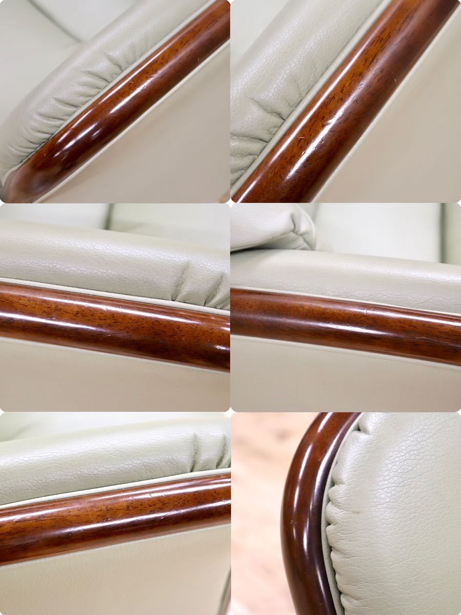 GMGN358○maruni / マルニ ベルサイユ グレース 1人掛けソファ シングルソファ 回転チェア 合皮 クラシック 定価約13.7万円 美品