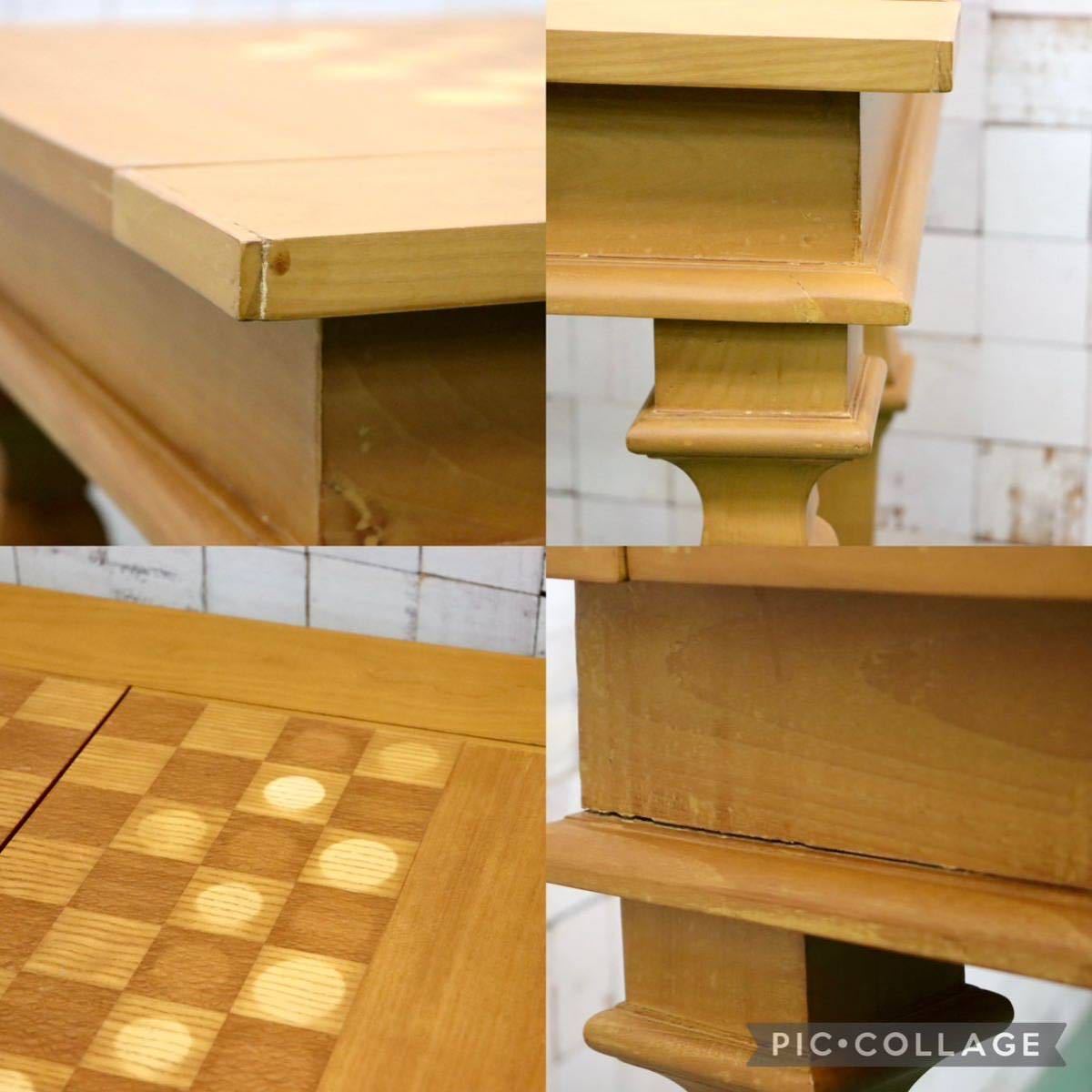 GMGS118○チェステーブル ゲームテーブル サイドテーブル チェス駒セット 西洋アンティーク ヴィンテージ 店舗什器