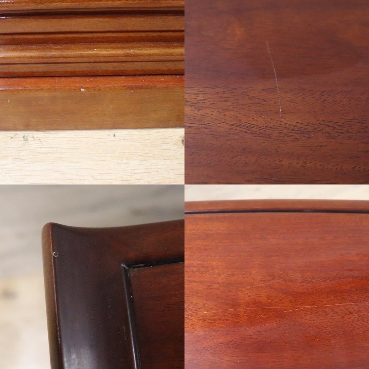 GMGH240○中国美術 茶棚 飾り棚 サイドボード 唐木 無垢材 彫刻 透し彫り 漆塗 和家具 違い棚 和室 座敷 和モダン 約50万