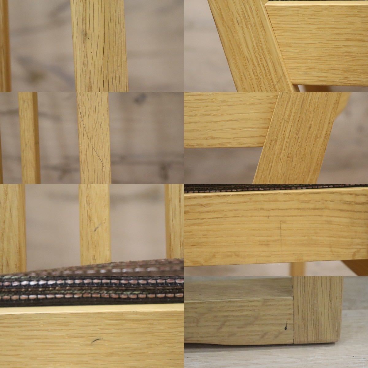 GMGN199B○柏木工 / KASHIWA ダイニングチェア サイドチェア 椅子 2脚セット 木製フレーム オーク材 ファブリック 定価約9万 展示品