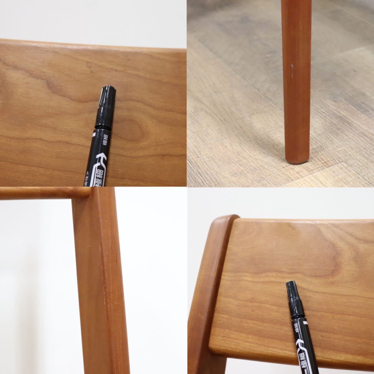 GMGK273○木蔵 / BOKURA Boci ボチ ダイニングチェア アームレスチェア 椅子 ブラックチェリー材 北欧スタイル 定価約4.2万 展示品