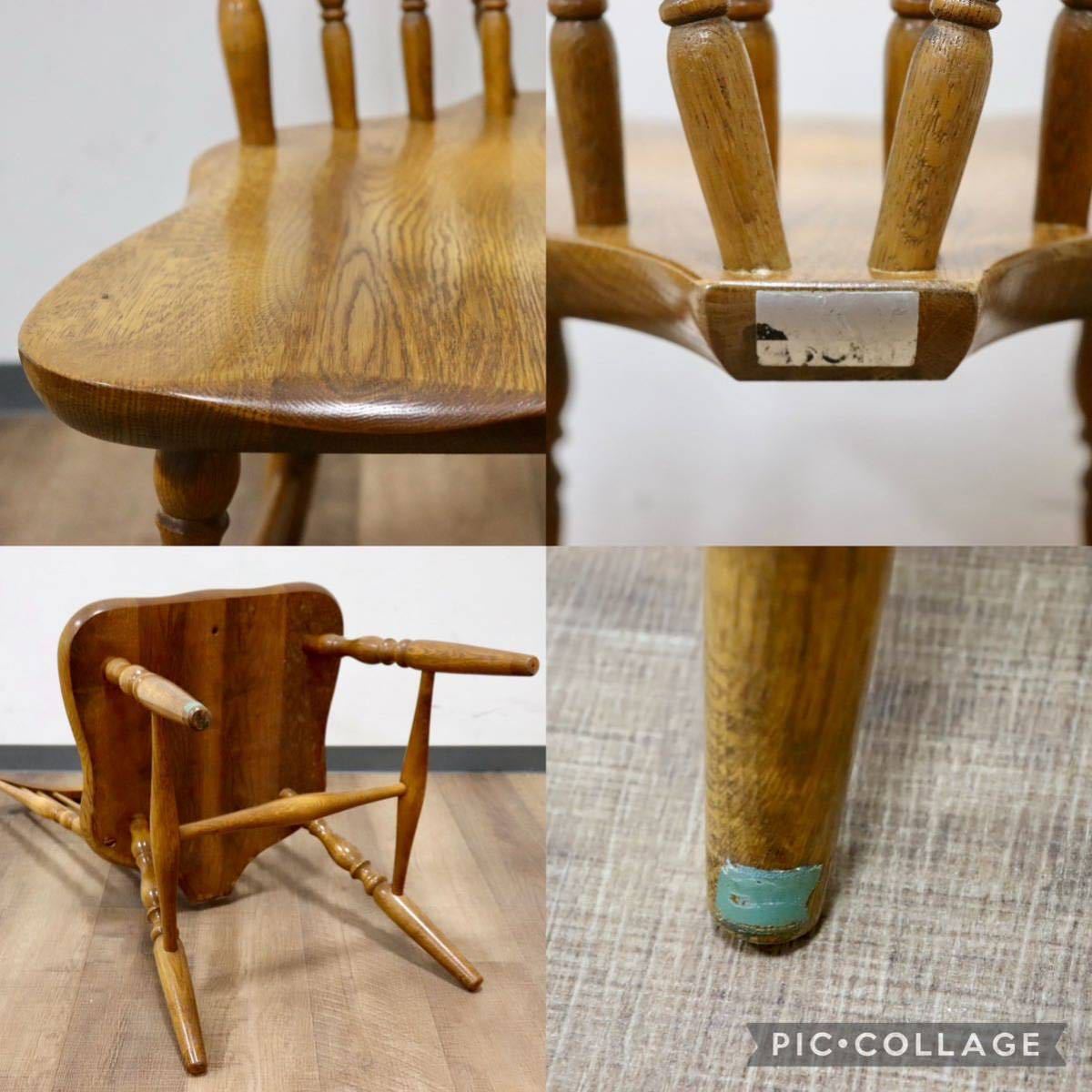 GMGN414C○KASHIWA / 柏木工 ウィンザーチェア ダイニングチェア アームレスチェア 楢材 ボウバック カントリー ヴィンテージ 飛騨家具