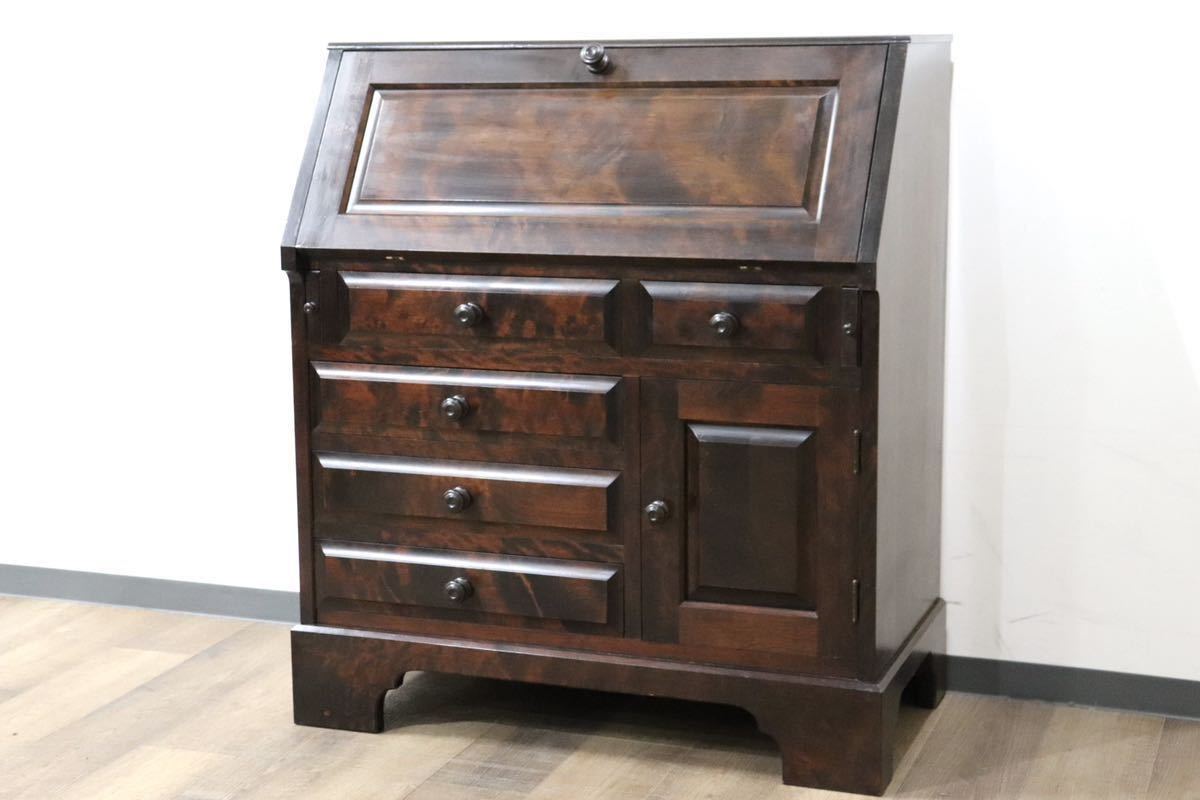 GMGN469○北海道民芸家具 ライティングビューロー 学習机 勉強机 書斎  