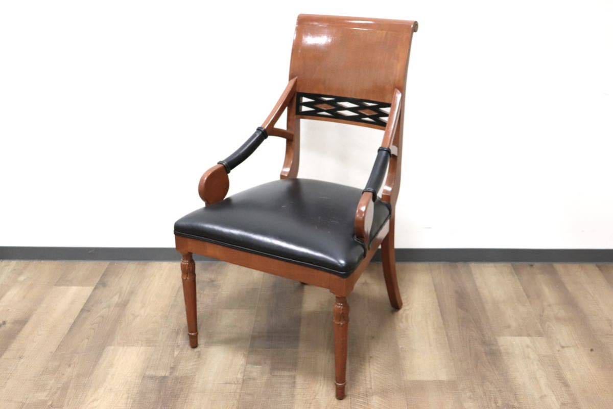 GMGN162F○イタリア製 クラシック モダン ダイニングチェア 椅子 セミ