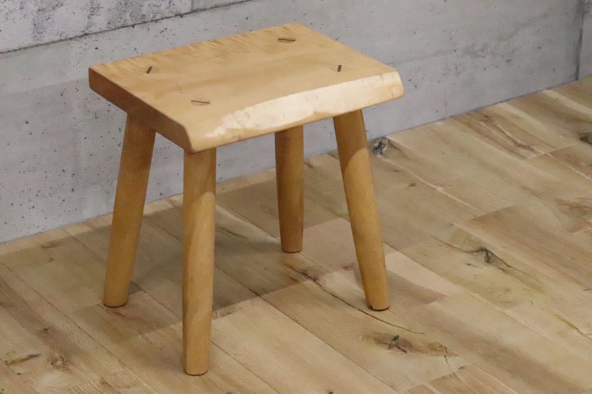 GMDH206K○ アトリエ木馬 / ATELIER MOKUBA 栃無垢材 橡 スツール 椅子 