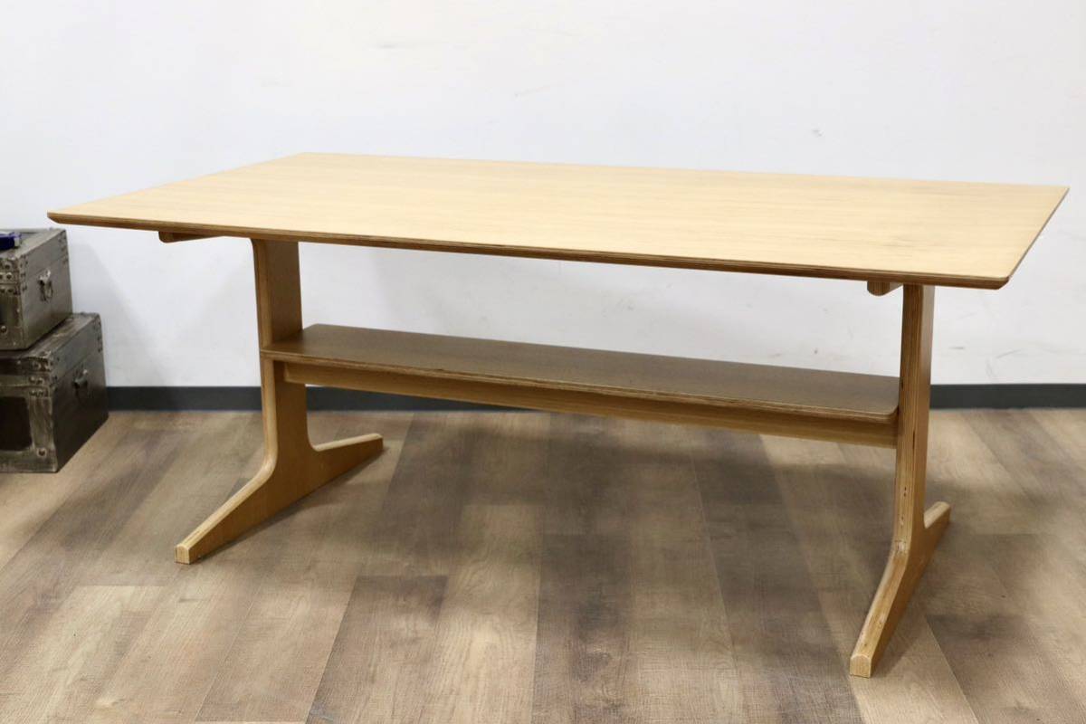GMFK858○無印良品 / MUJI リビングでもダイニングでも使えるシリーズ オーク材 ダイニングテーブル