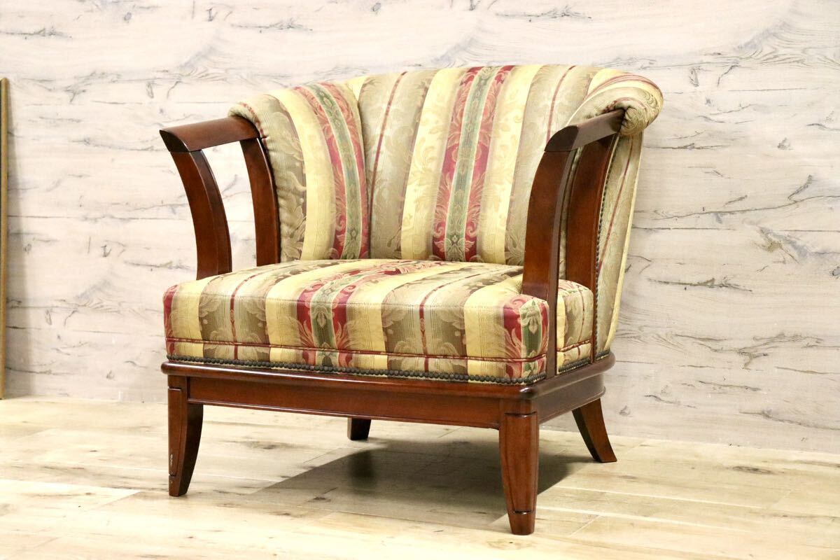 GMHS24D○モリシゲ / MORISHIGE 1人掛けソファ シングルソファ IDC大塚家具 ファブリック クラシック 検)ドレクセル マルニ