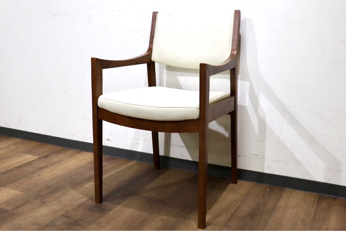 GMHN283F○MARGINAL / マージナル Chess MCH-200 ダイニングチェア アームチェア 椅子 チェア ホワイト シンプル 合皮 北欧スタイル 在庫品