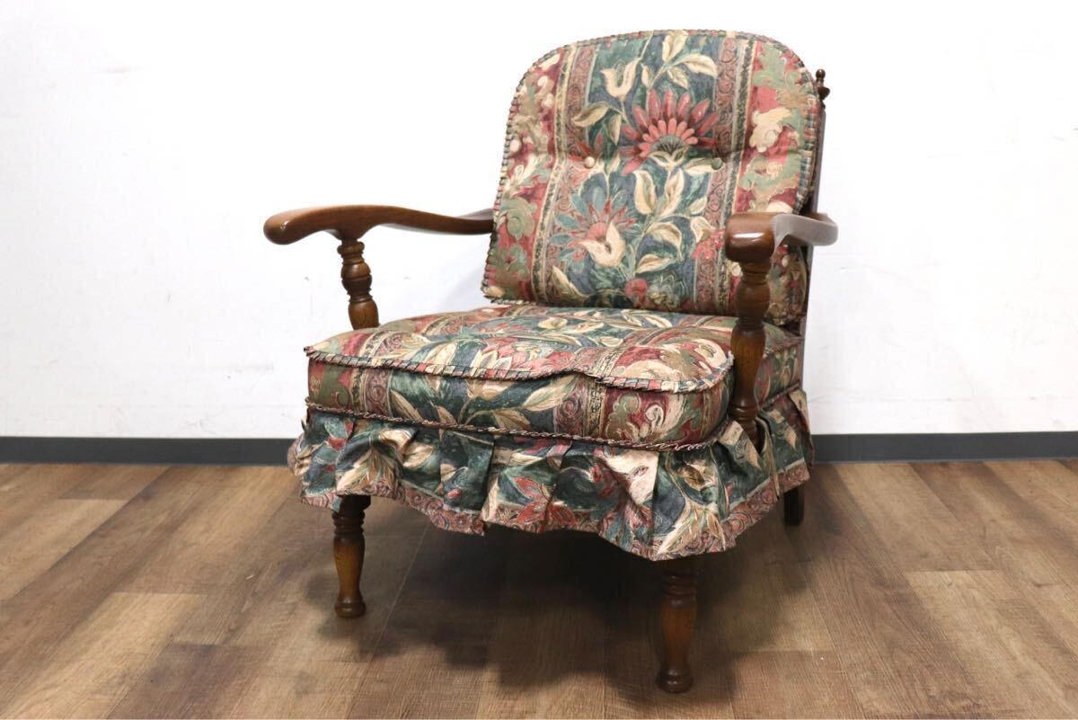 GMHH52A○飛騨産業 / HIDA キツツキ 穂高 アームチェア 1人掛けソファ シングルソファ カントリー オーク材 定価約13万