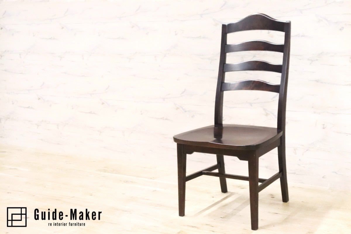 GMGK232○北海道民芸家具 ダイニングチェア ハイバック 椅子 樺材 木製 