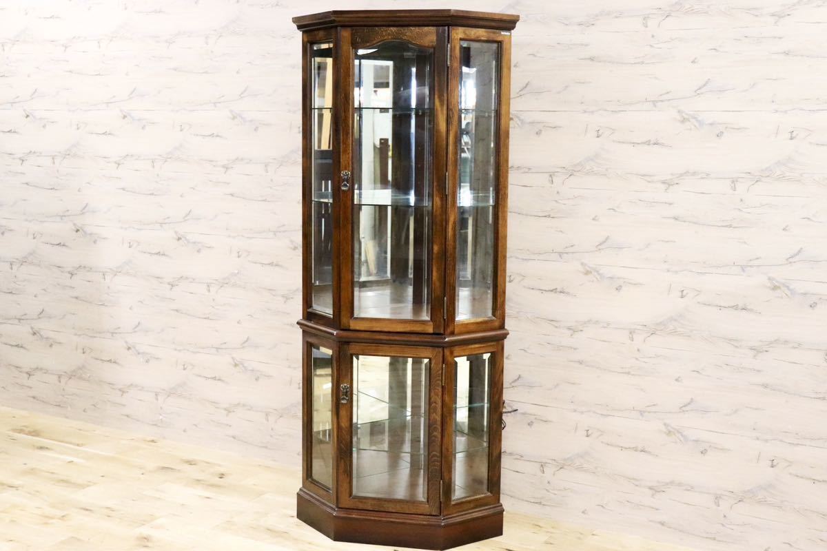 GMFS317○karimoku / カリモク コロニアル キュリオケース 飾り棚 収納  