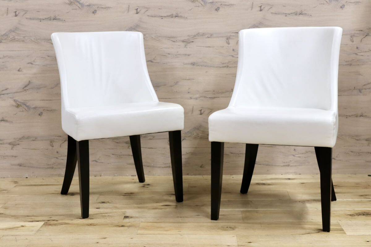 GMHK252B○erba / エルバイタリア ダイニングチェア アルテ 椅子 本革 ホワイト IDC大塚家具 モダン 2脚セット 定価21.2万