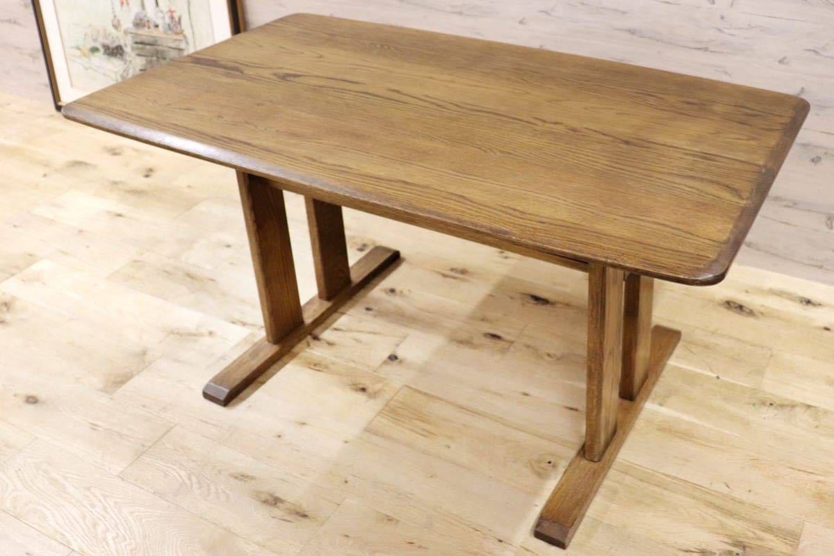 GMG7○CIELO / シエロ ダイニングテーブル リビングテーブル 食卓テーブル 天然木 無垢材 モダン クラシカル 定価約7.4万 美品