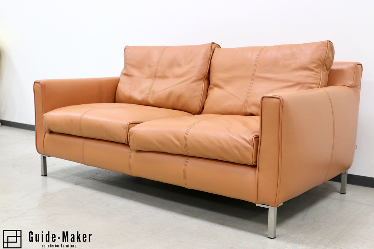 GMFK810○eilersen / アイラーセン STREAMLINE SOFA ストリームラインソファ 2人掛けソファ ACTUS 総革  定価約80万 美品