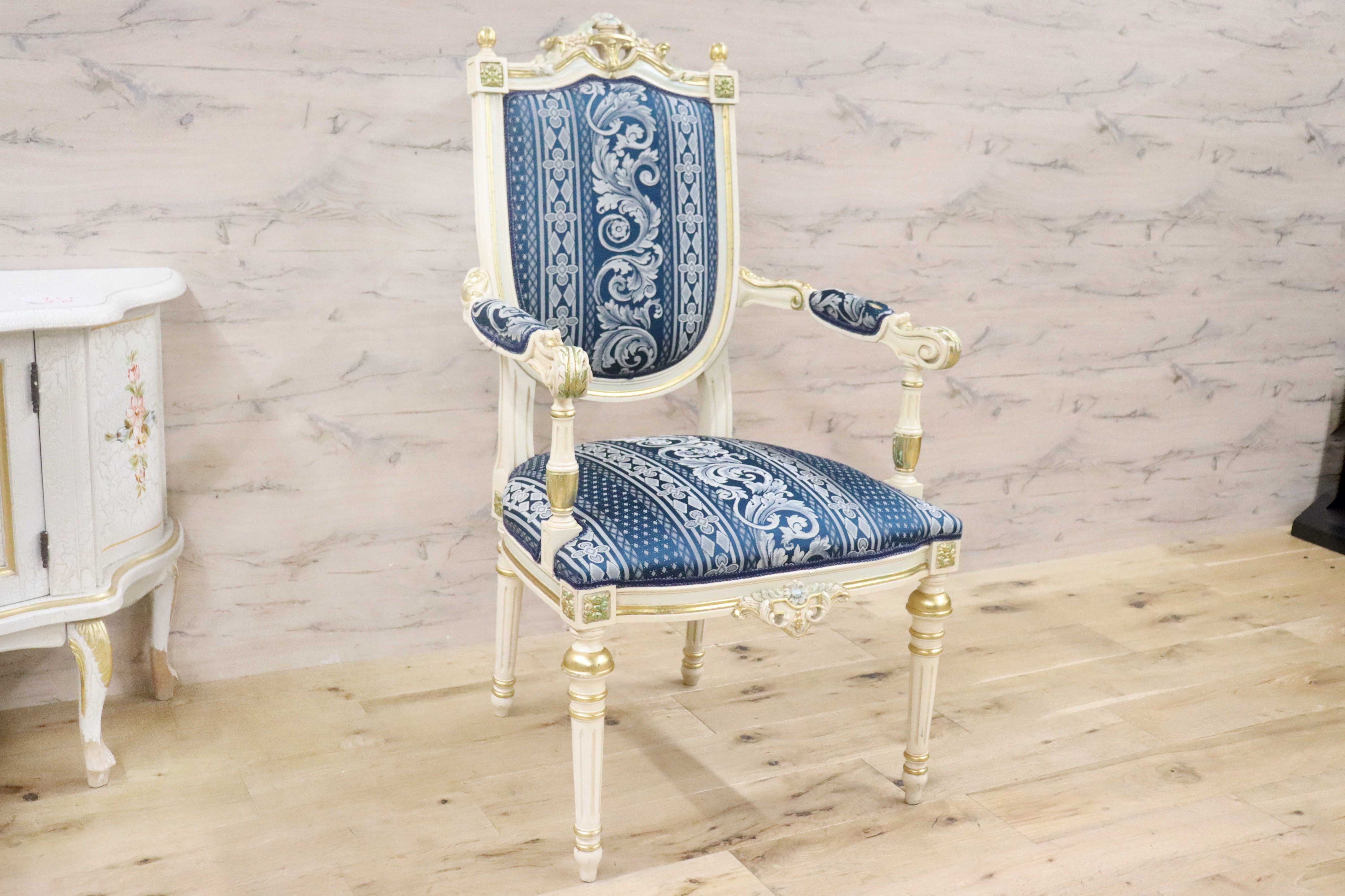 GMGN490C○西洋 アンティーク サロンチェア アームチェア 椅子 クラシック エレガント シャビーシック ロココ調 ヨーロピアン