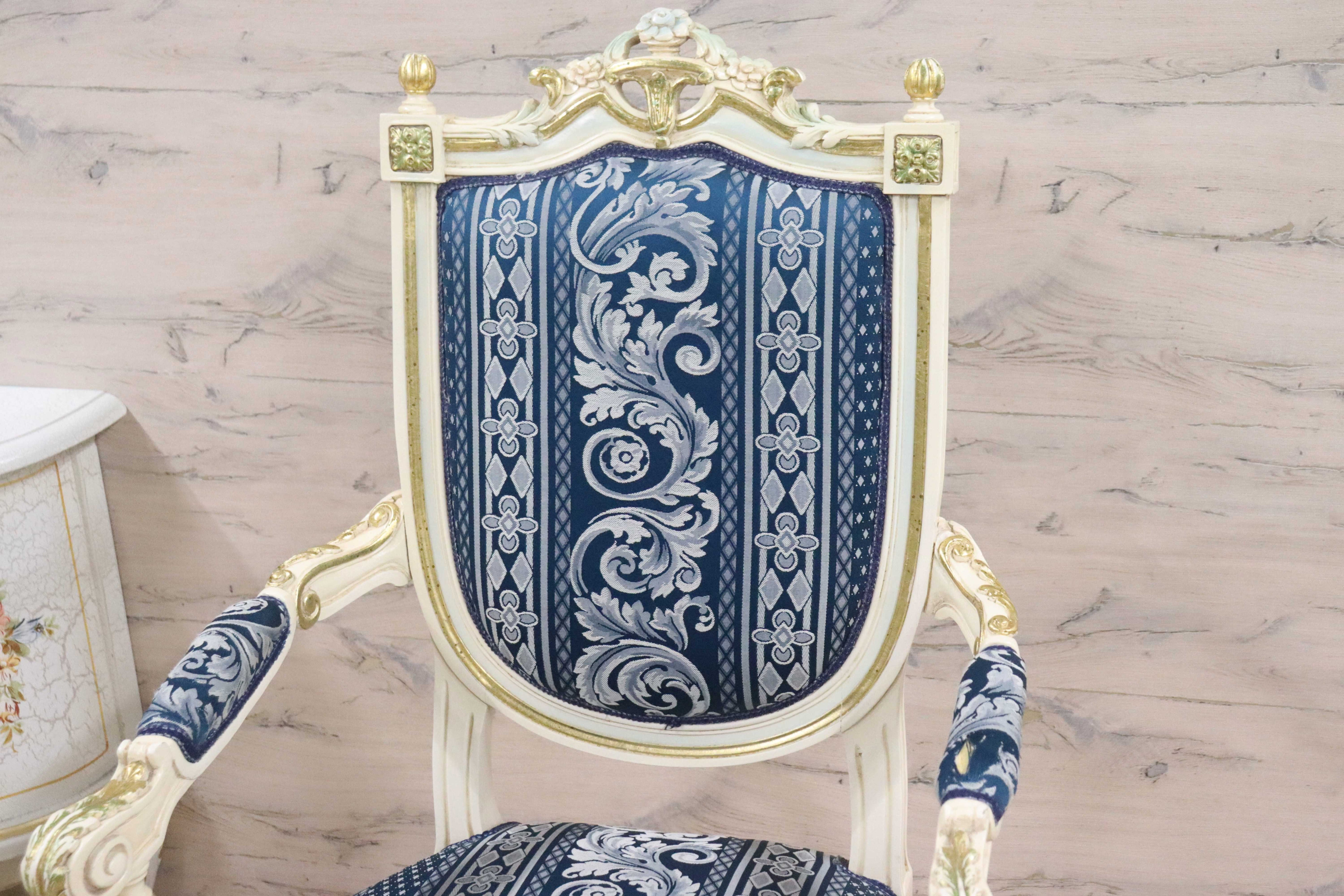 GMGN490C○西洋 アンティーク サロンチェア アームチェア 椅子 クラシック エレガント シャビーシック ロココ調 ヨーロピアン