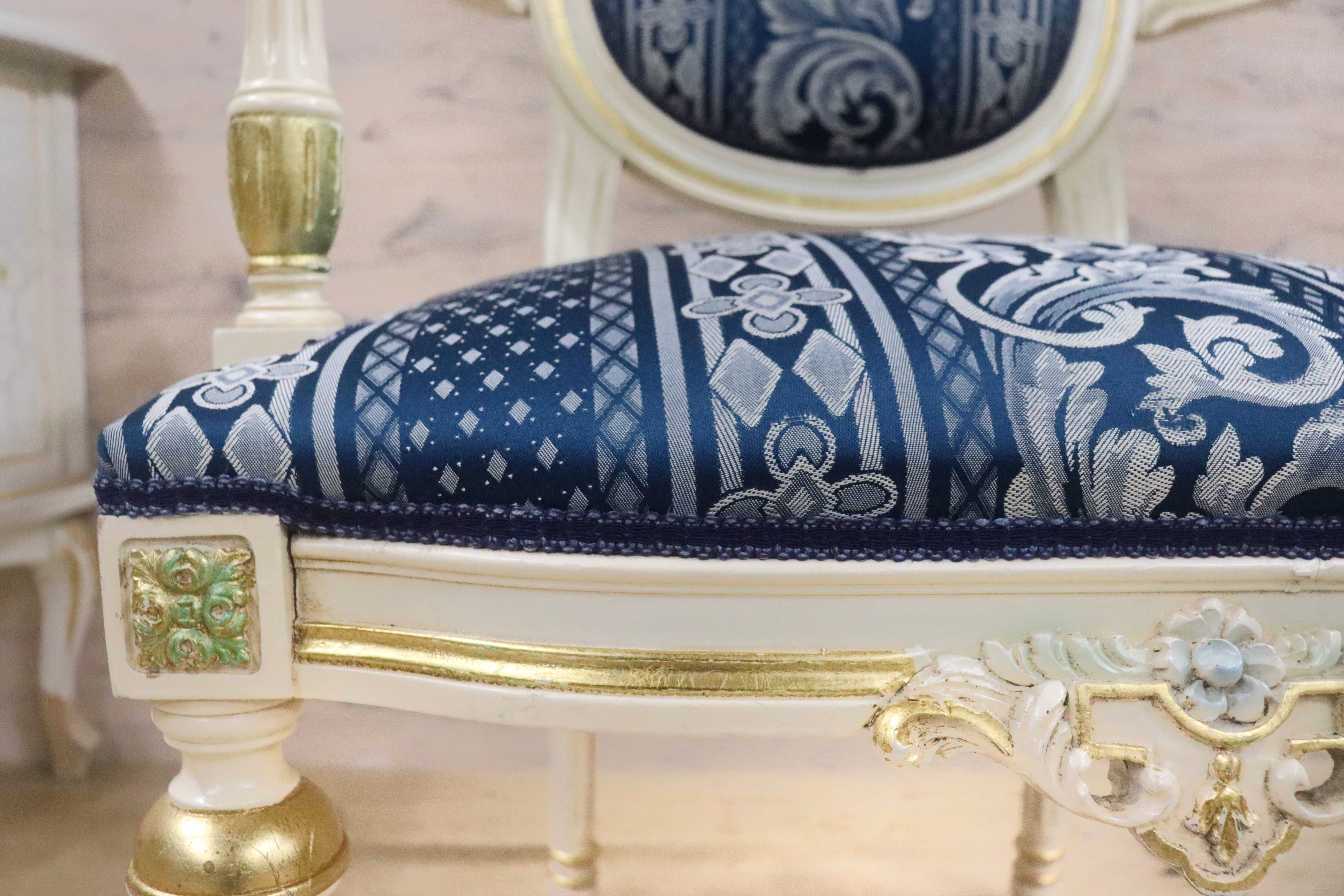 GMGN490C○西洋 アンティーク サロンチェア アームチェア 椅子 クラシック エレガント シャビーシック ロココ調 ヨーロピアン