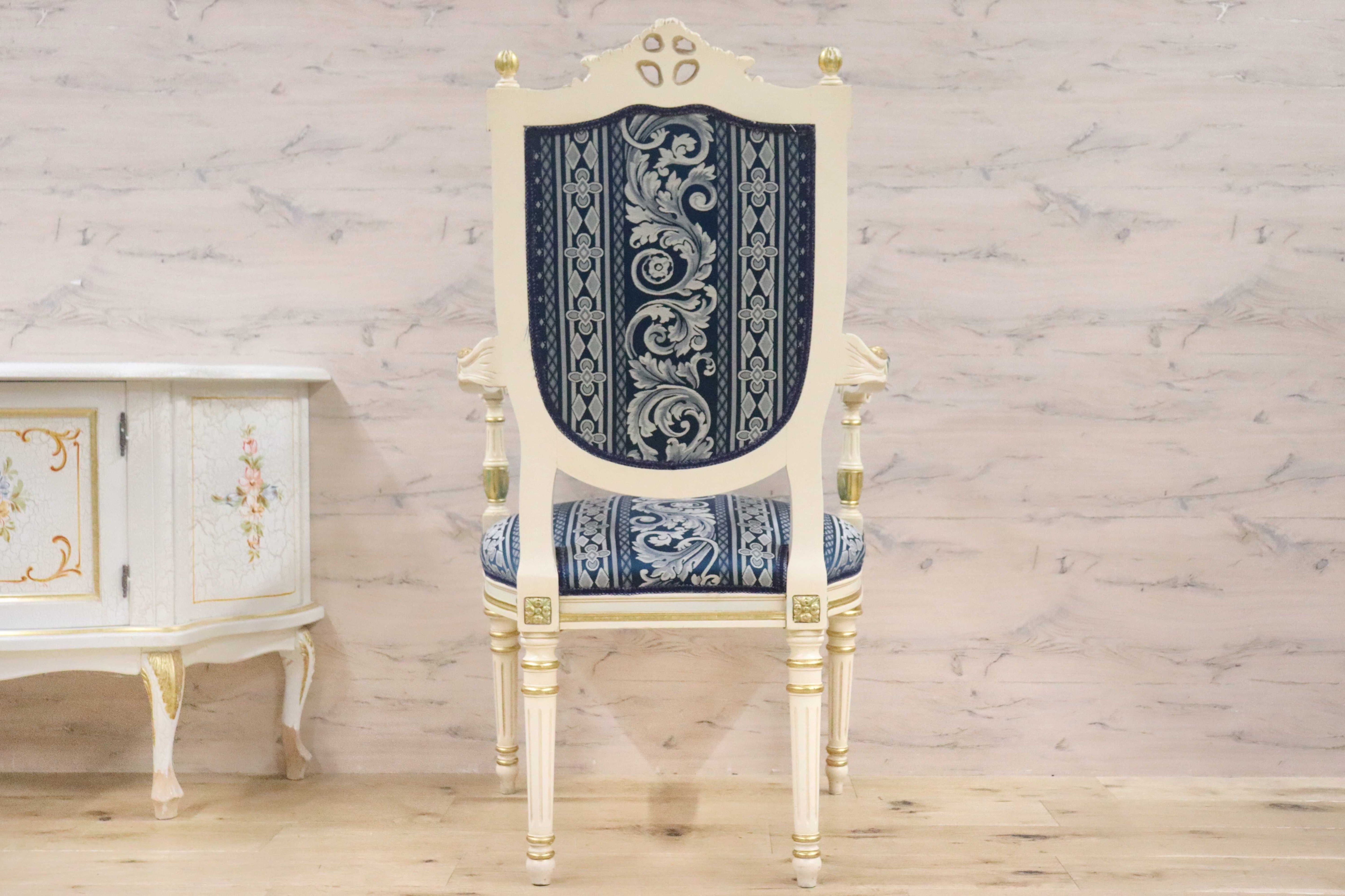 GMGN490C○西洋 アンティーク サロンチェア アームチェア 椅子 クラシック エレガント シャビーシック ロココ調 ヨーロピアン