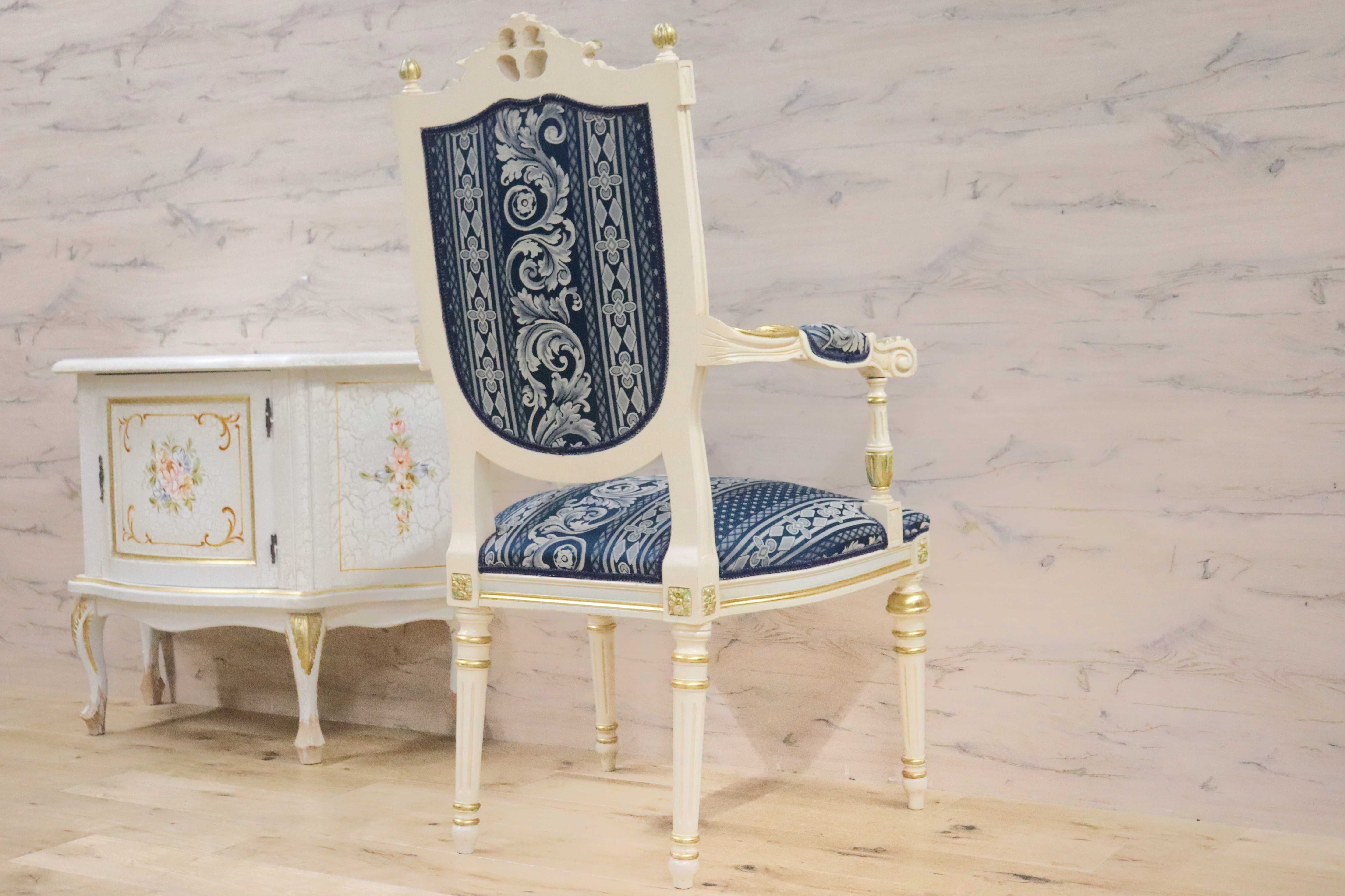 GMGN490D○西洋 アンティーク サロンチェア アームチェア 椅子 クラシック エレガント シャビーシック ロココ調 ヨーロピアン