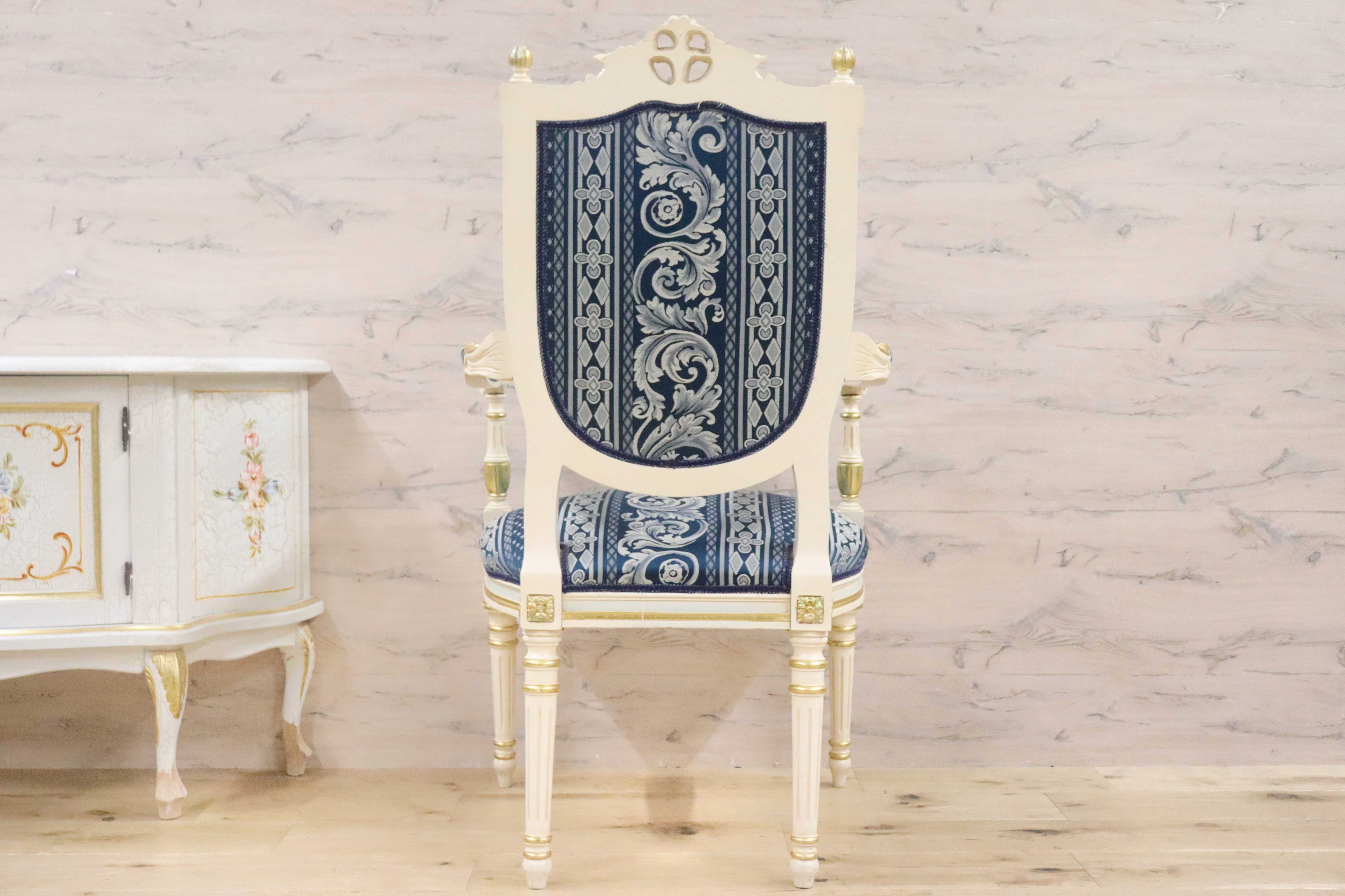 GMGN490D○西洋 アンティーク サロンチェア アームチェア 椅子 クラシック エレガント シャビーシック ロココ調 ヨーロピアン